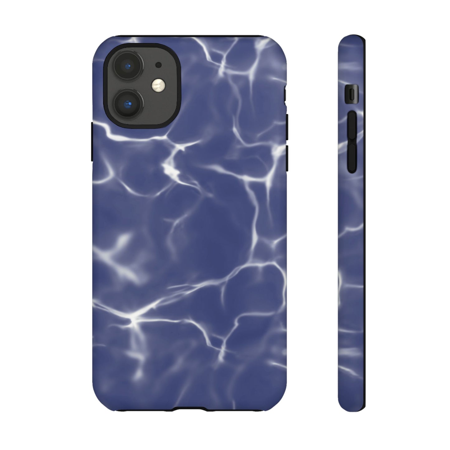 Marble Print Phone Case Dark Blue