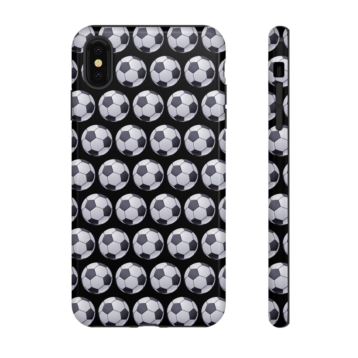 Soccer Ball Phone Case Black