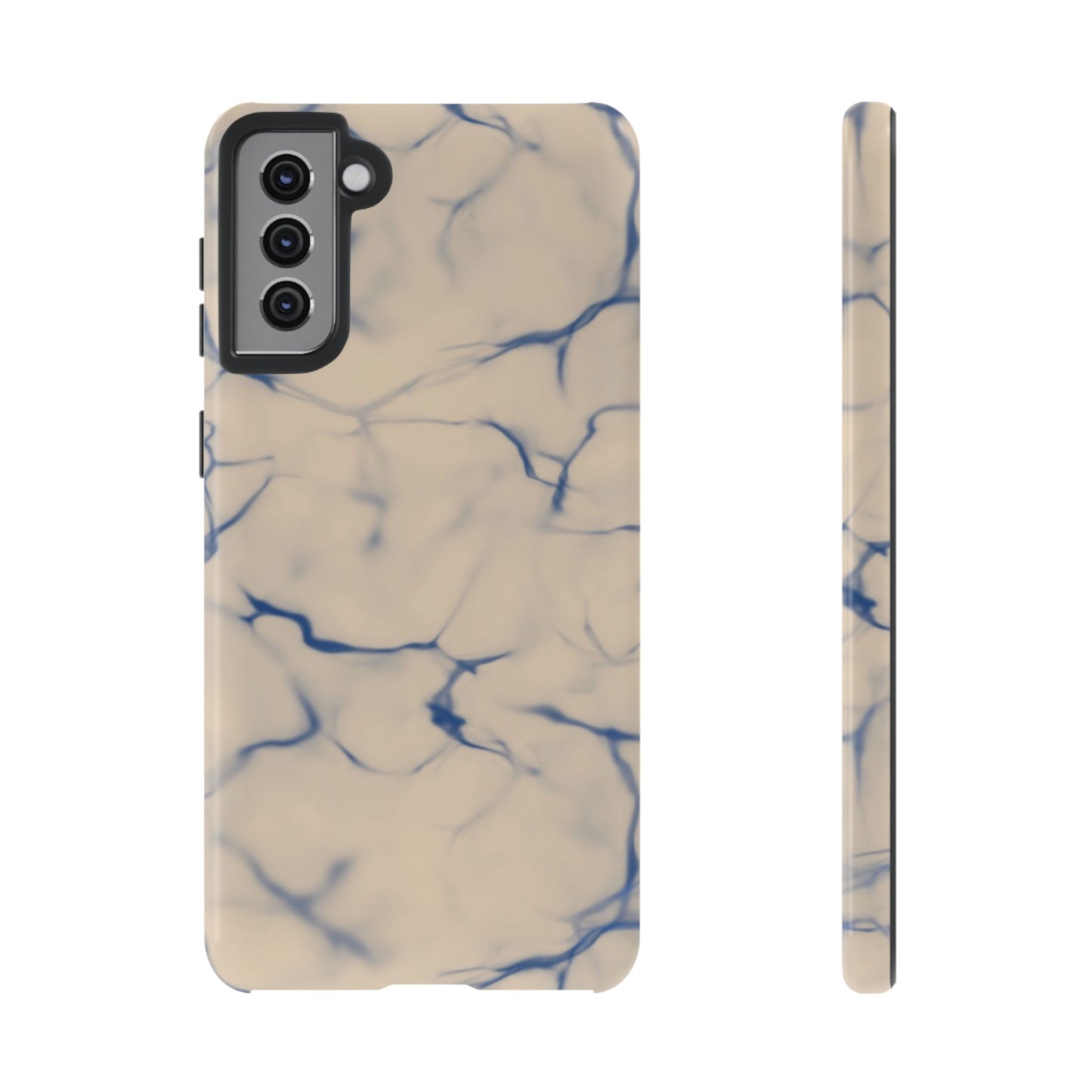 Marble Phone Case Cream Blue