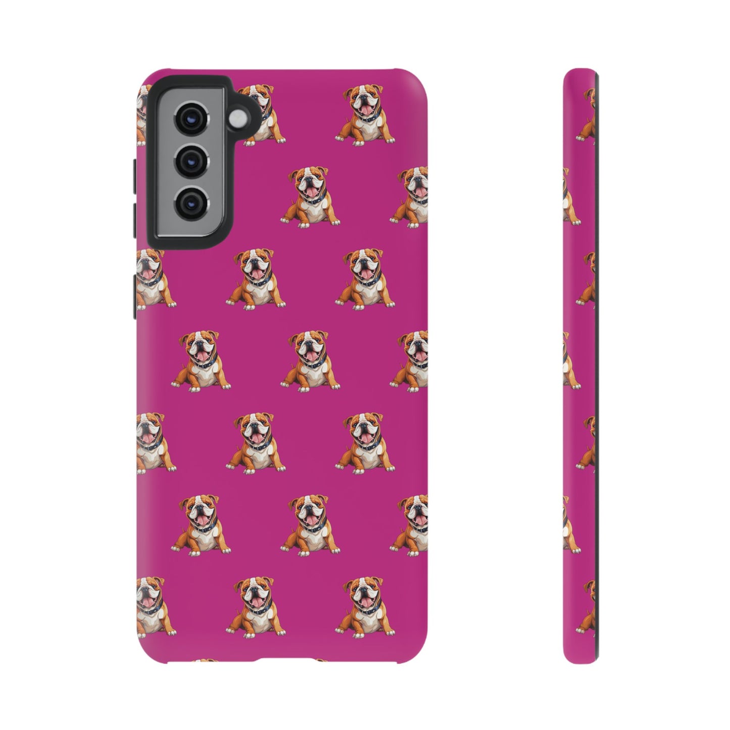 Bulldog Phone Case Pink