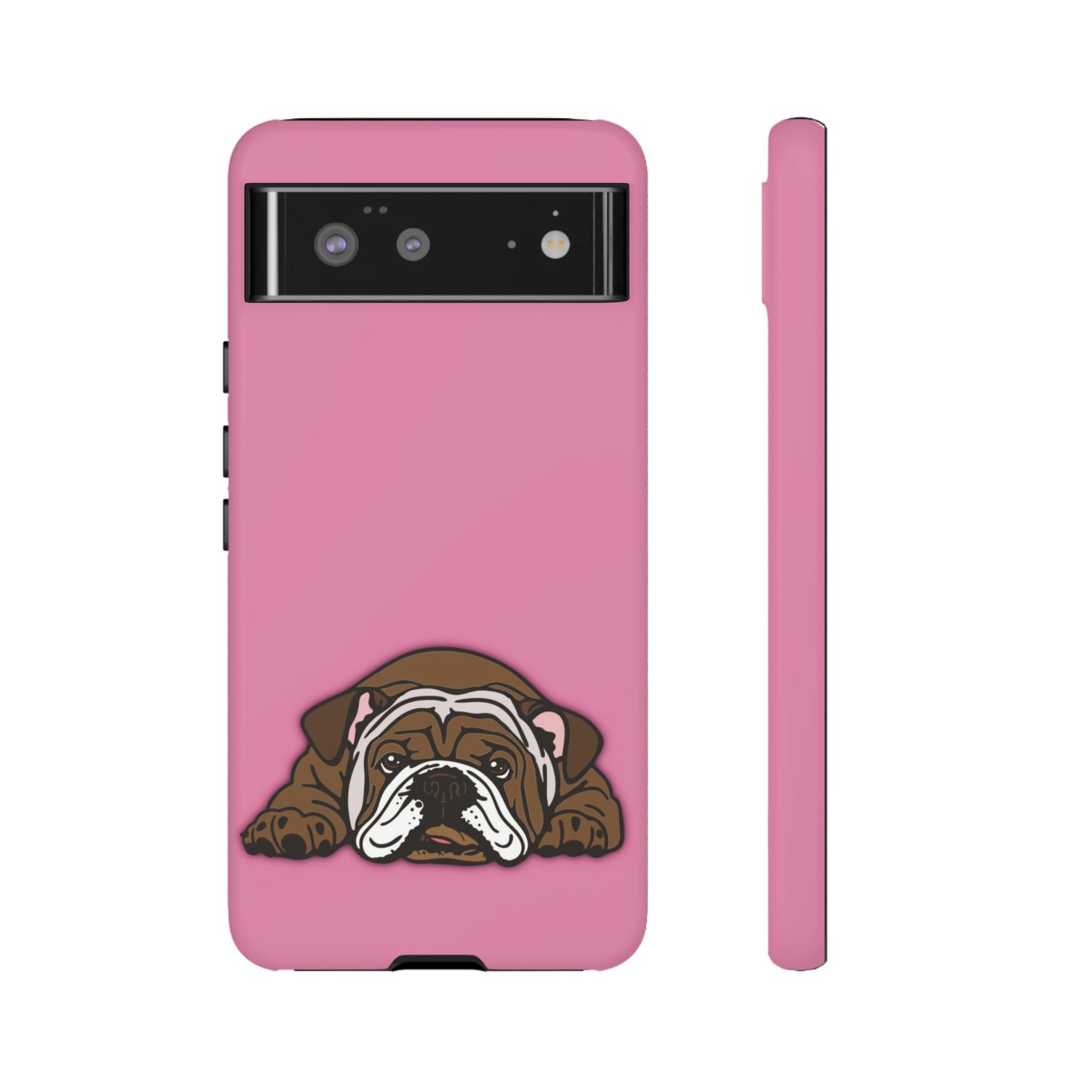 Bulldog Phone Case Pink