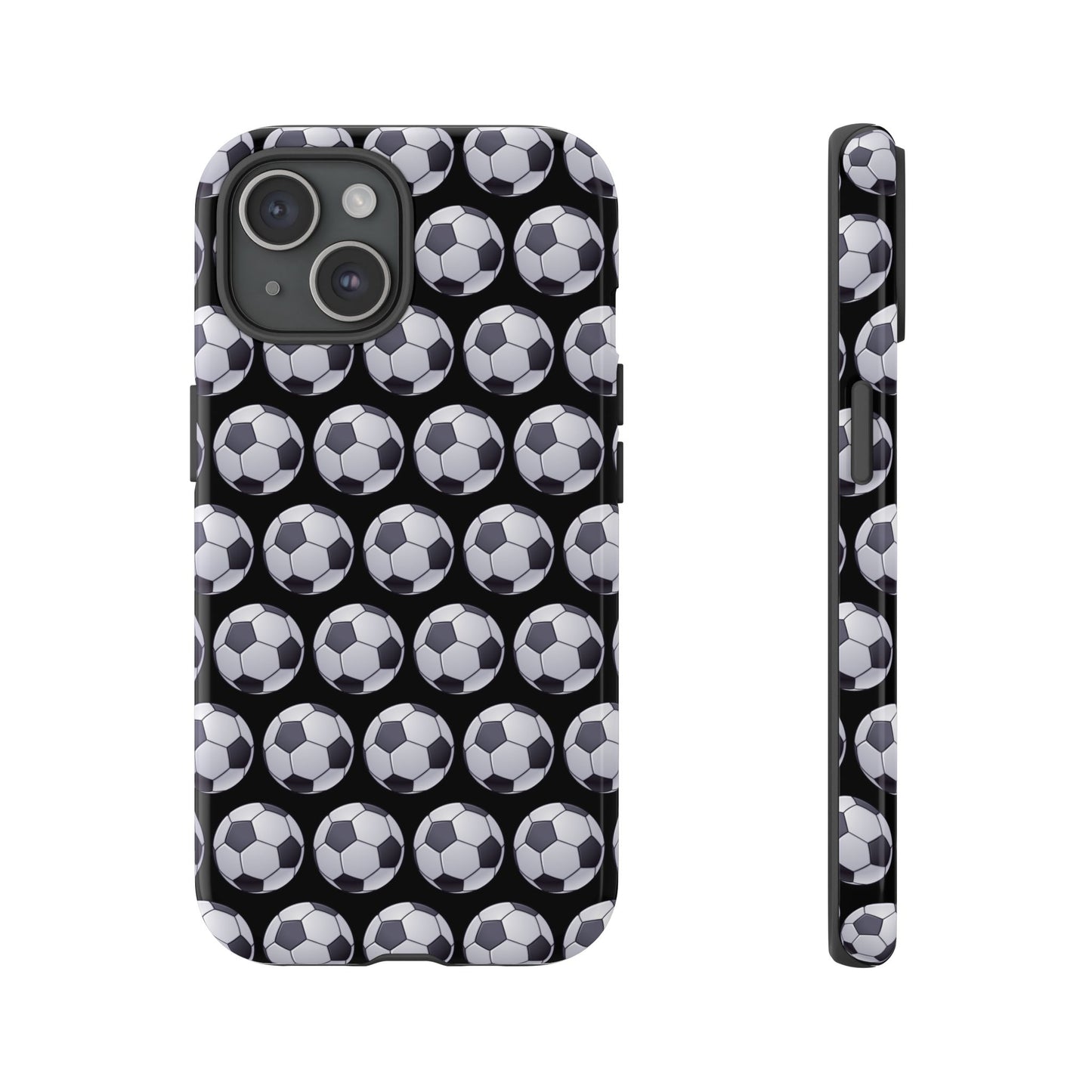 Soccer Ball Phone Case Black