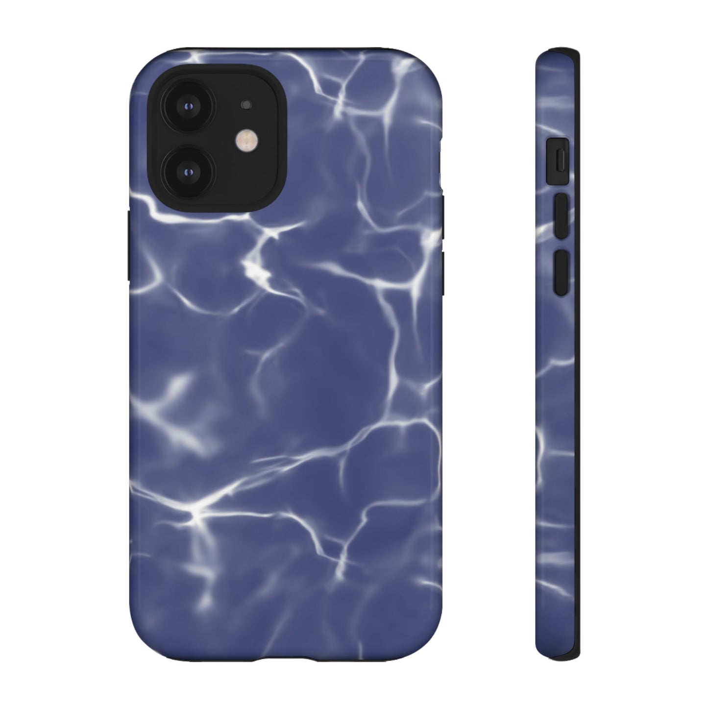 Marble Print Phone Case Dark Blue