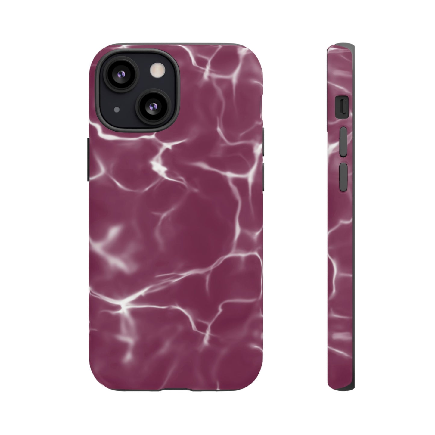 Marble Print Phone Case Maroon