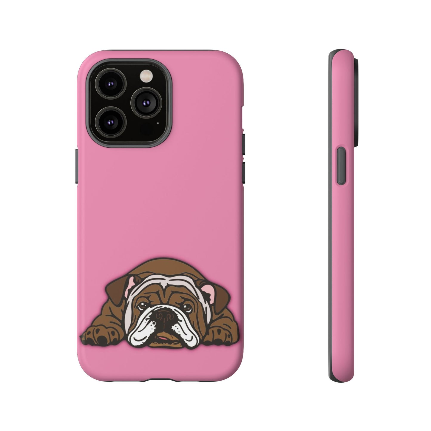 Bulldog Phone Case Pink