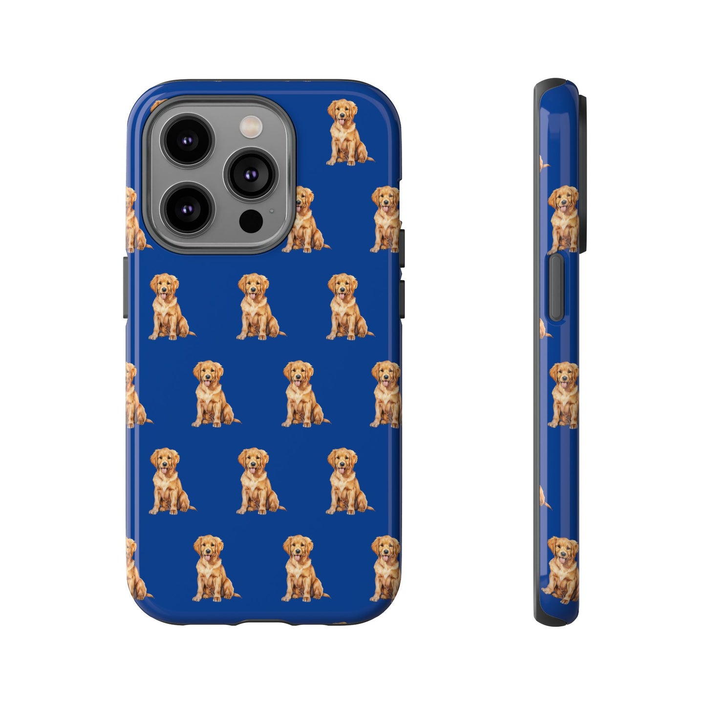 Golden Retriever Phone Case Blue