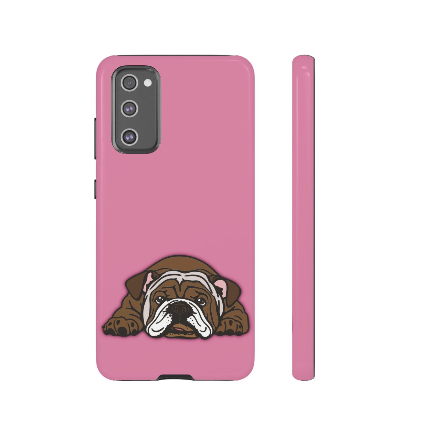 Bulldog Phone Case Pink