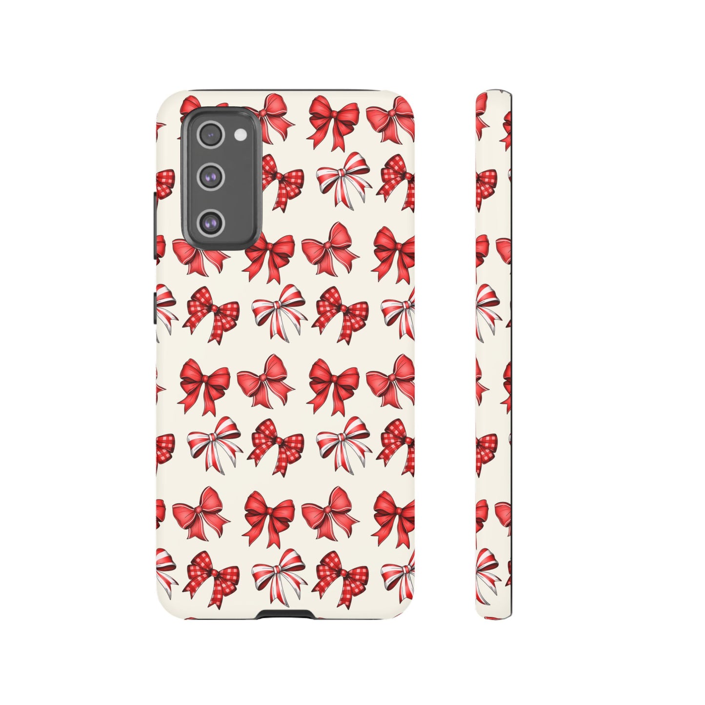 Christmas Bow Phone Case Cream