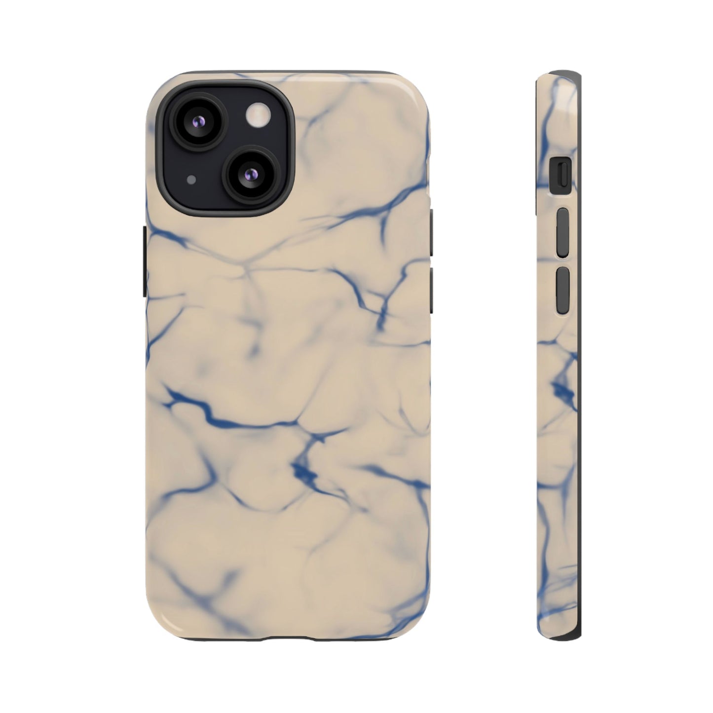 Marble Phone Case Cream Blue