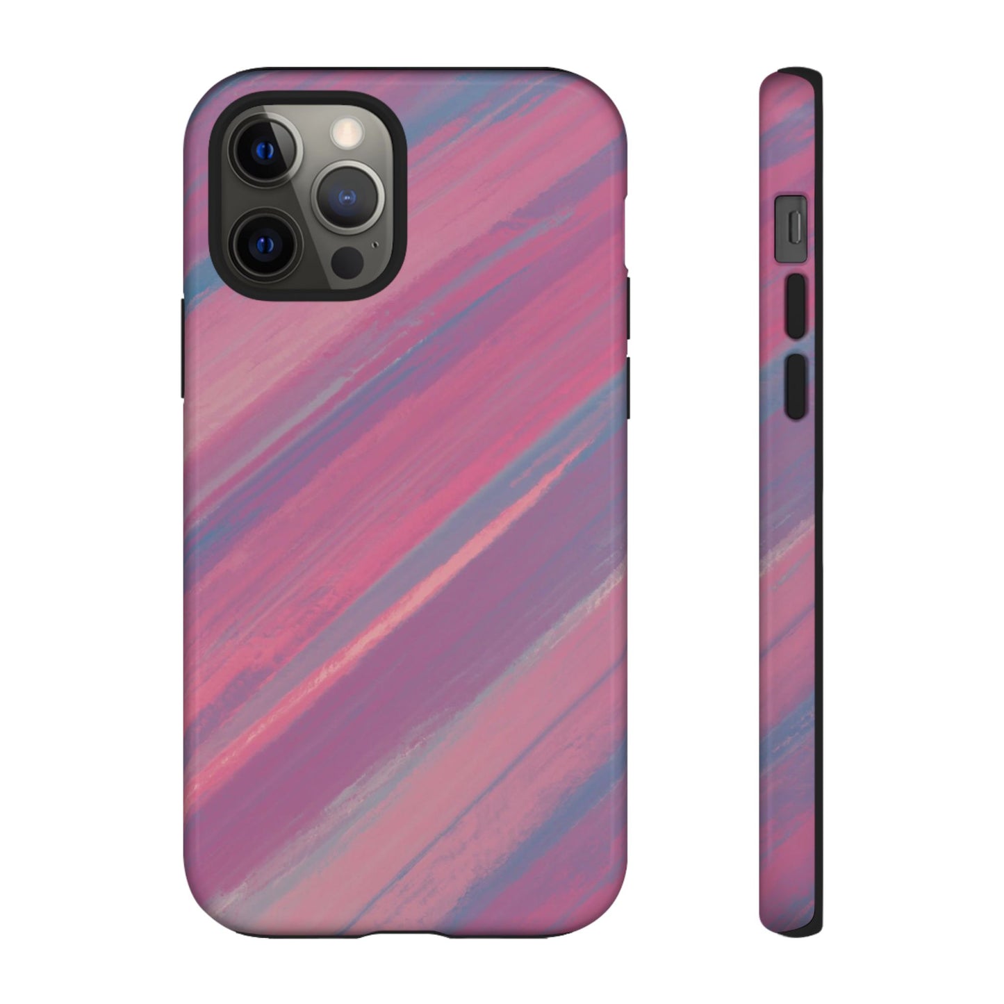 Striped Phone Case Pink