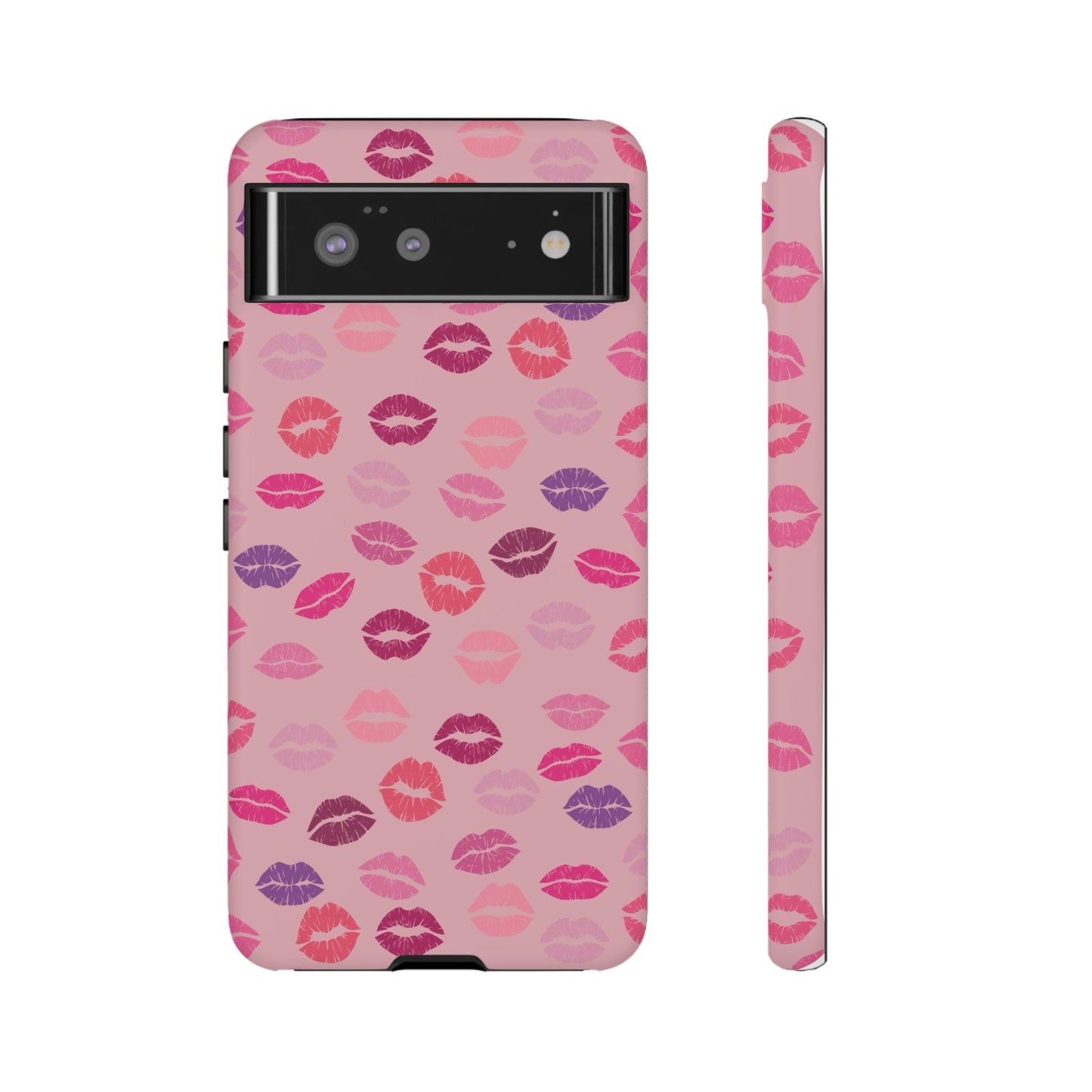 Lipstick Kisses Phone Case Pink