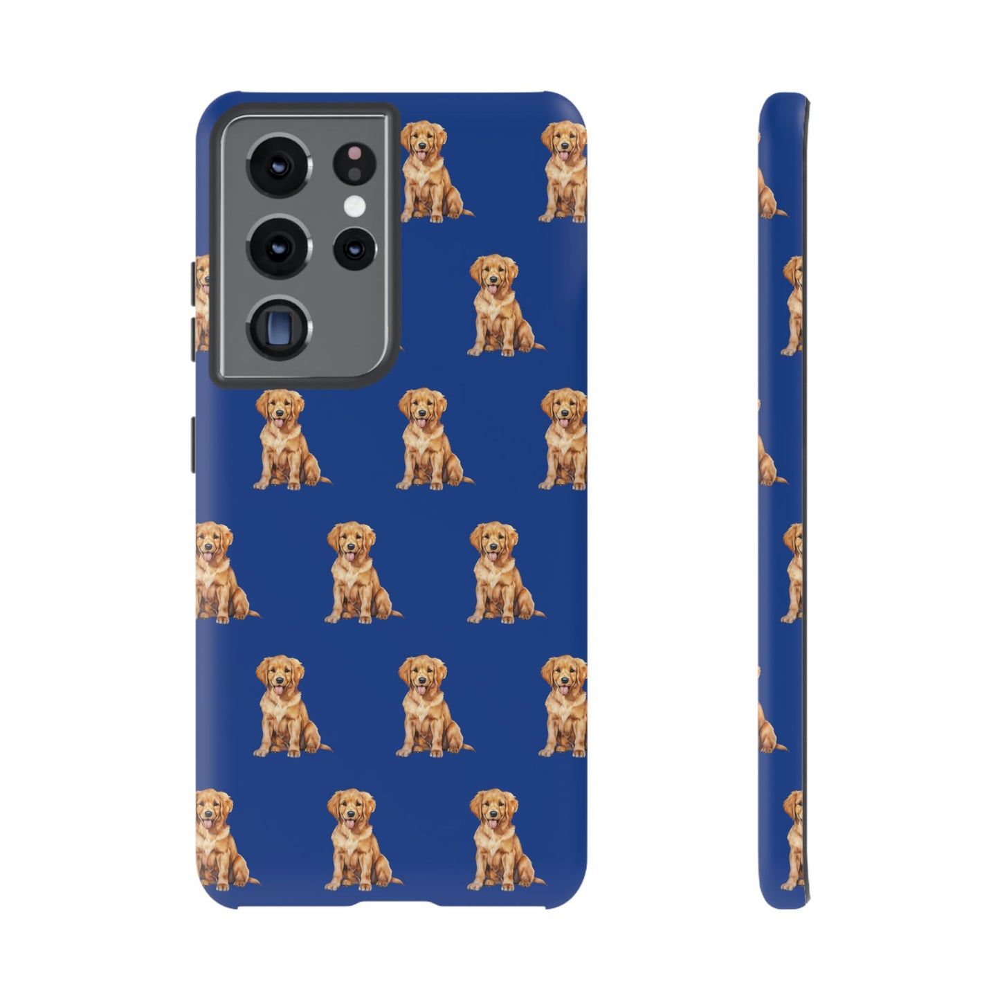 Golden Retriever Phone Case Blue