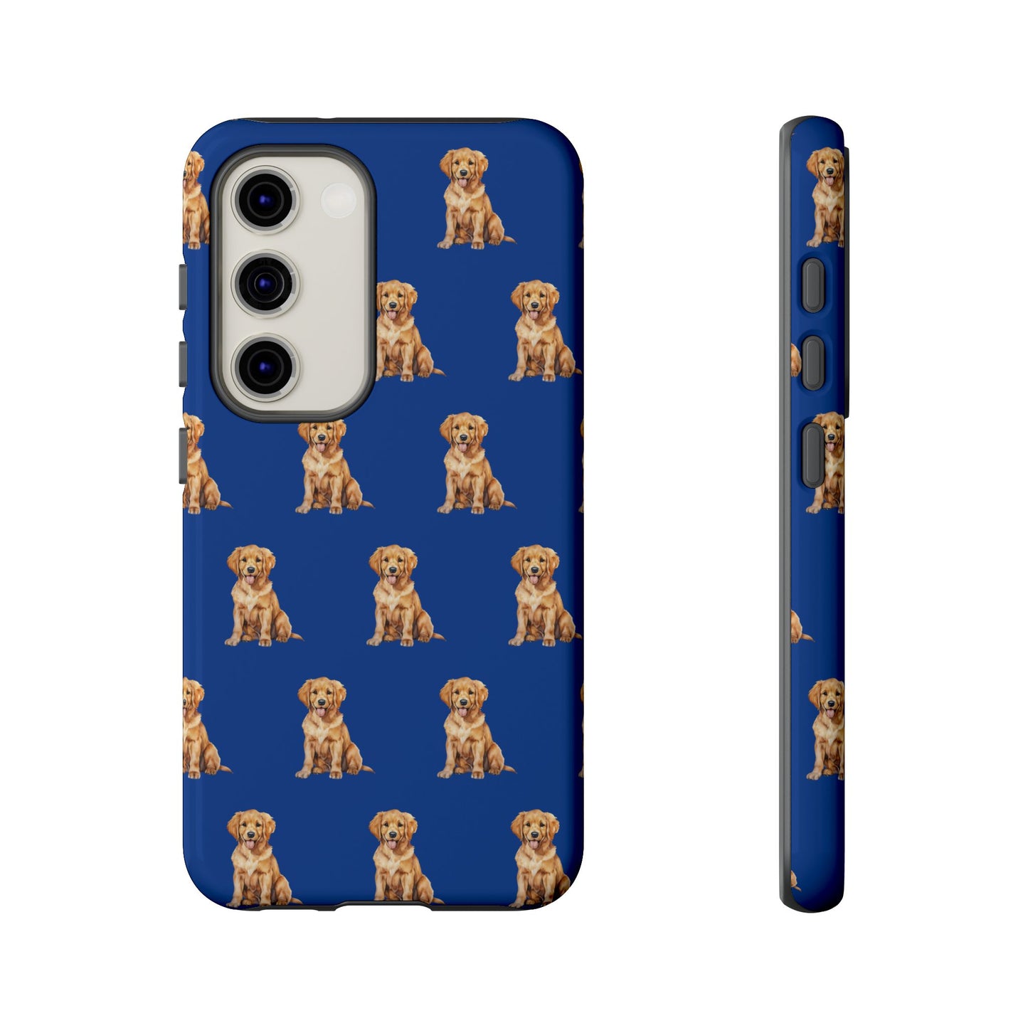 Golden Retriever Phone Case Blue