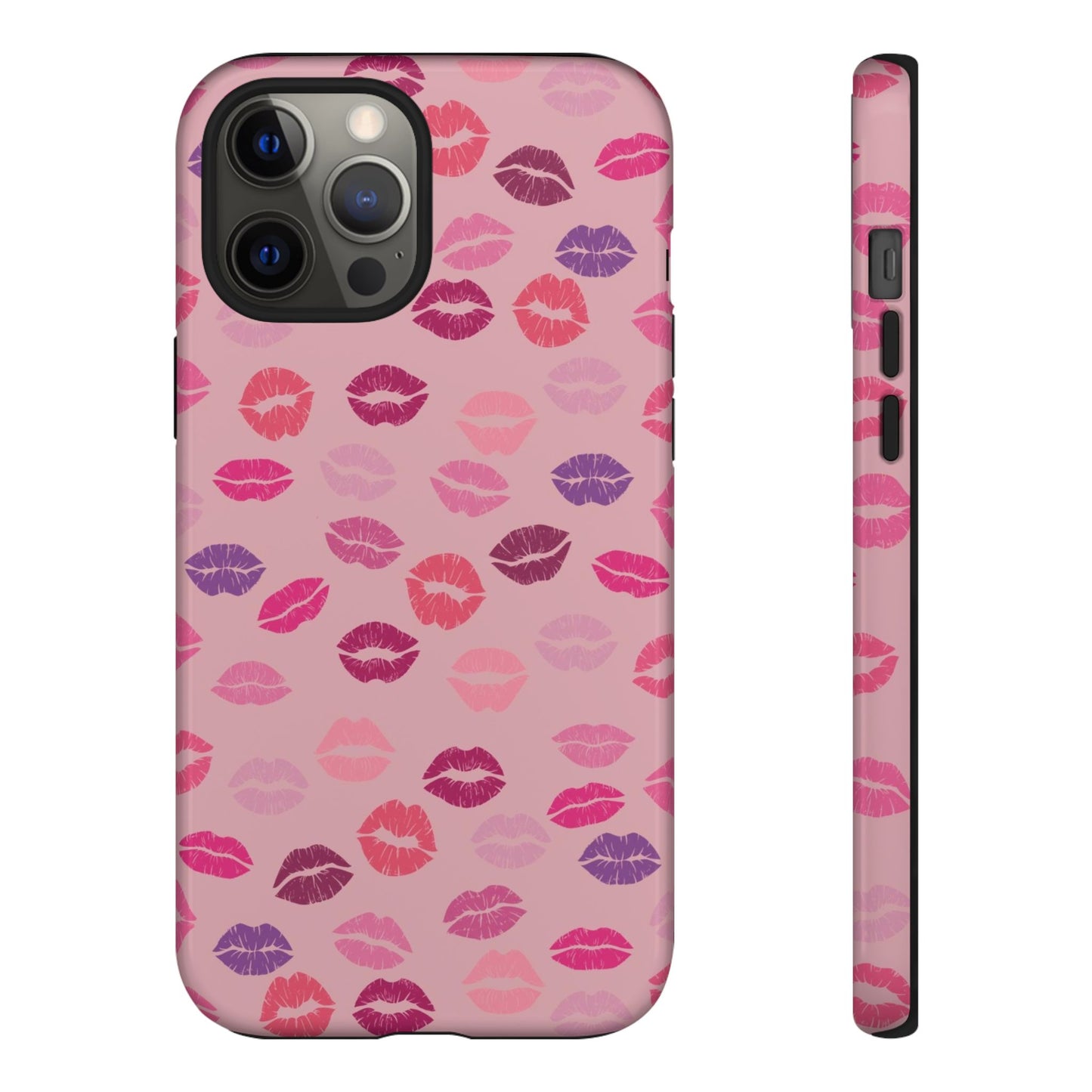 Lipstick Kisses Phone Case Pink