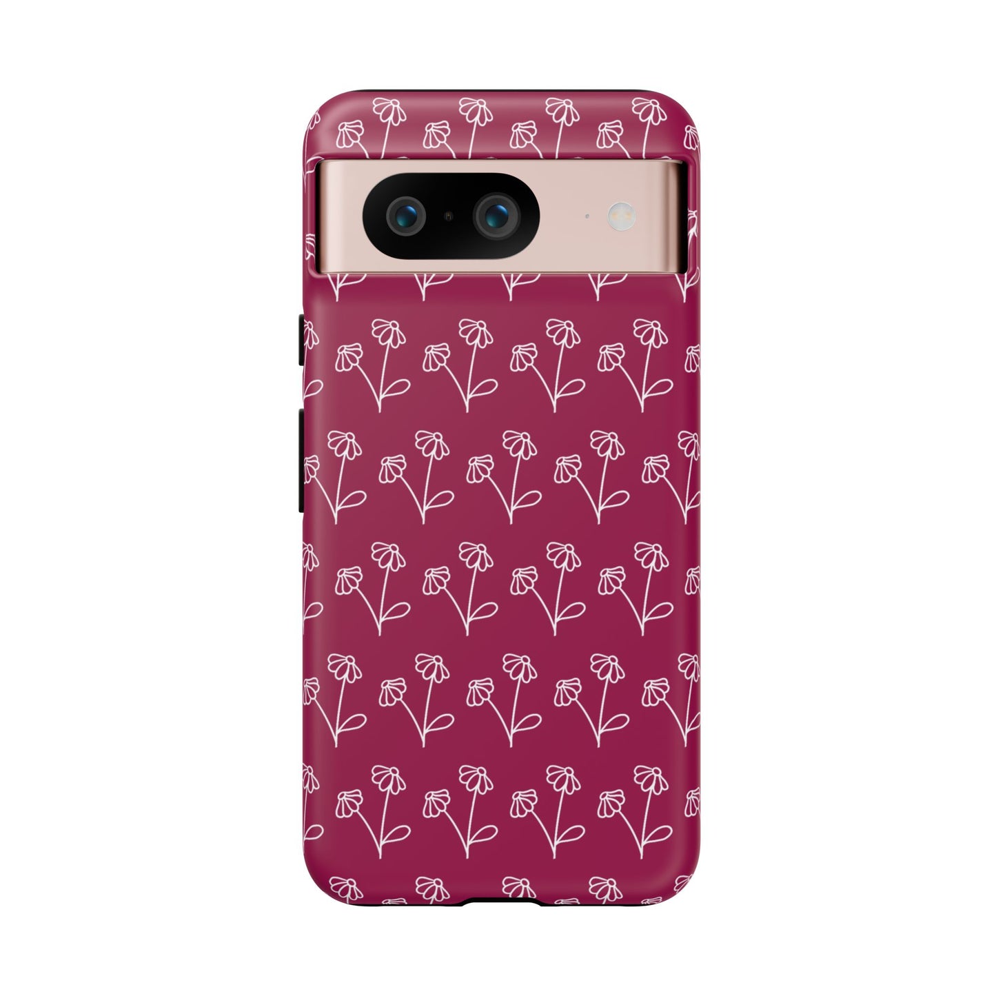 Doodle Flowers Phone Case Berry