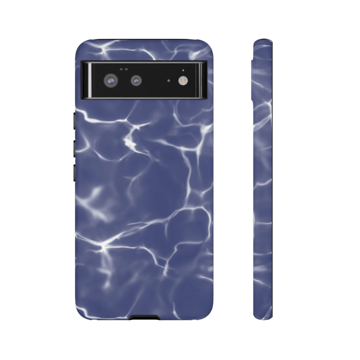 Marble Print Phone Case Dark Blue