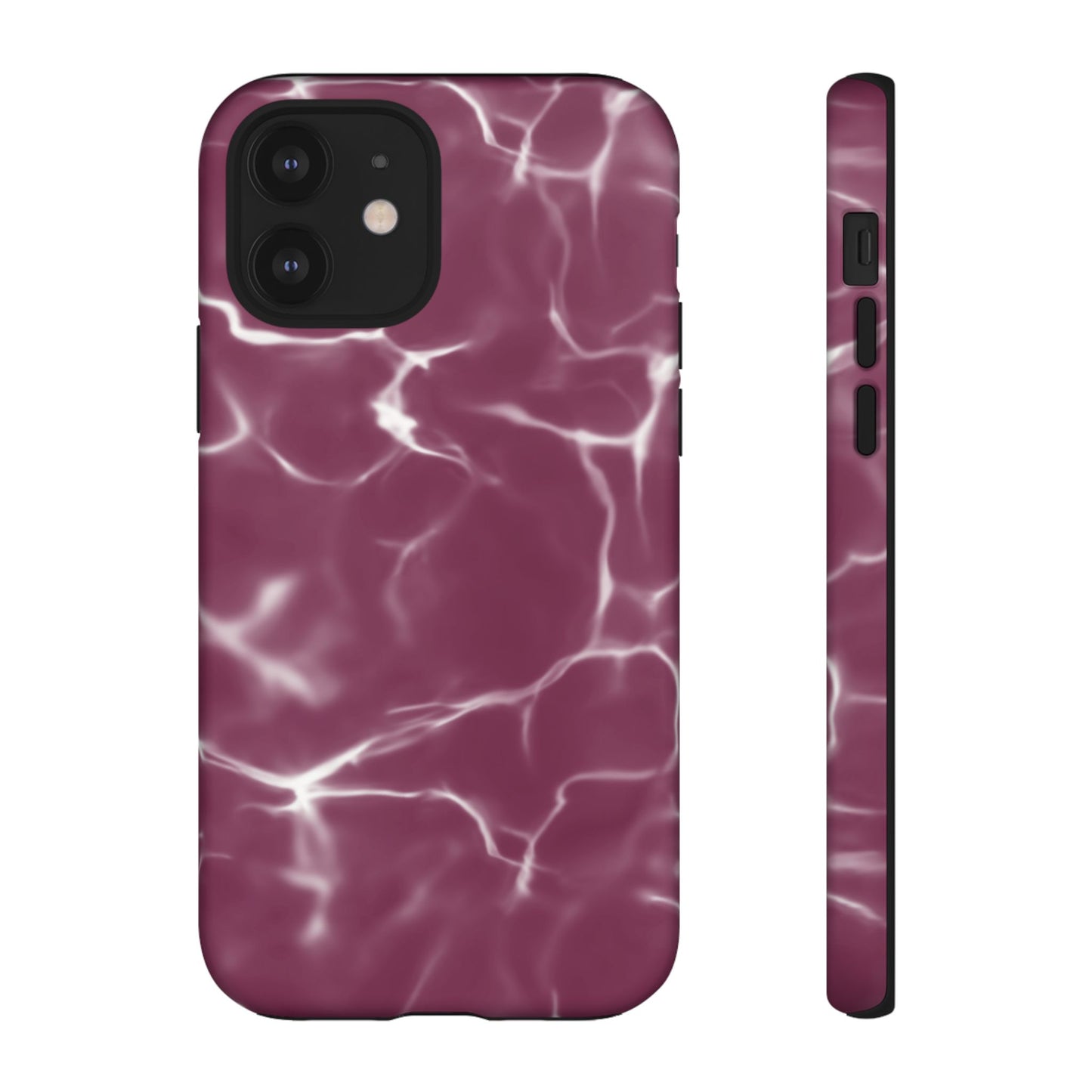 Marble Print Phone Case Maroon