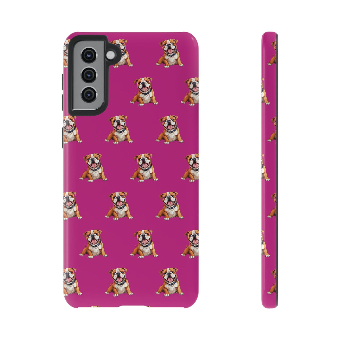 Bulldog Phone Case Pink