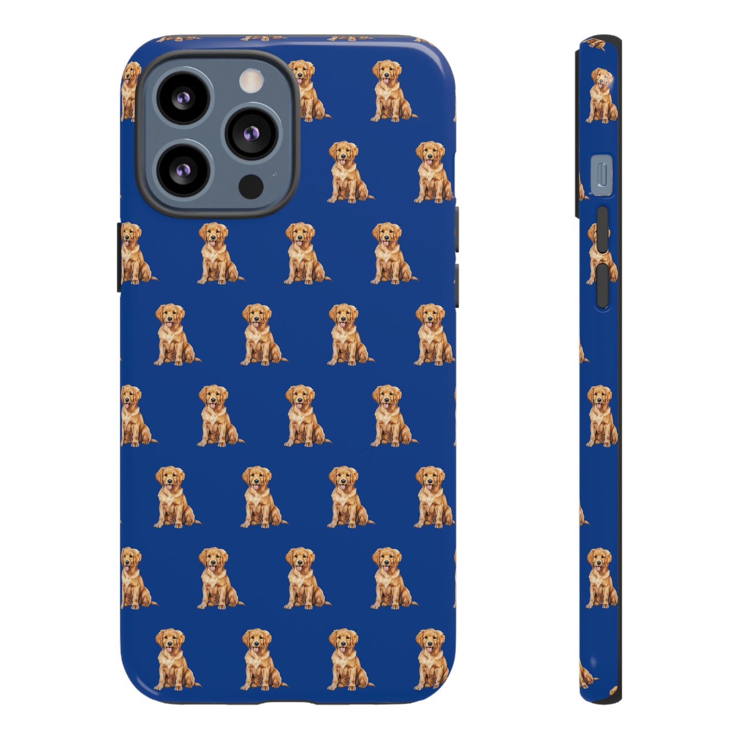 Golden Retriever Phone Case Blue