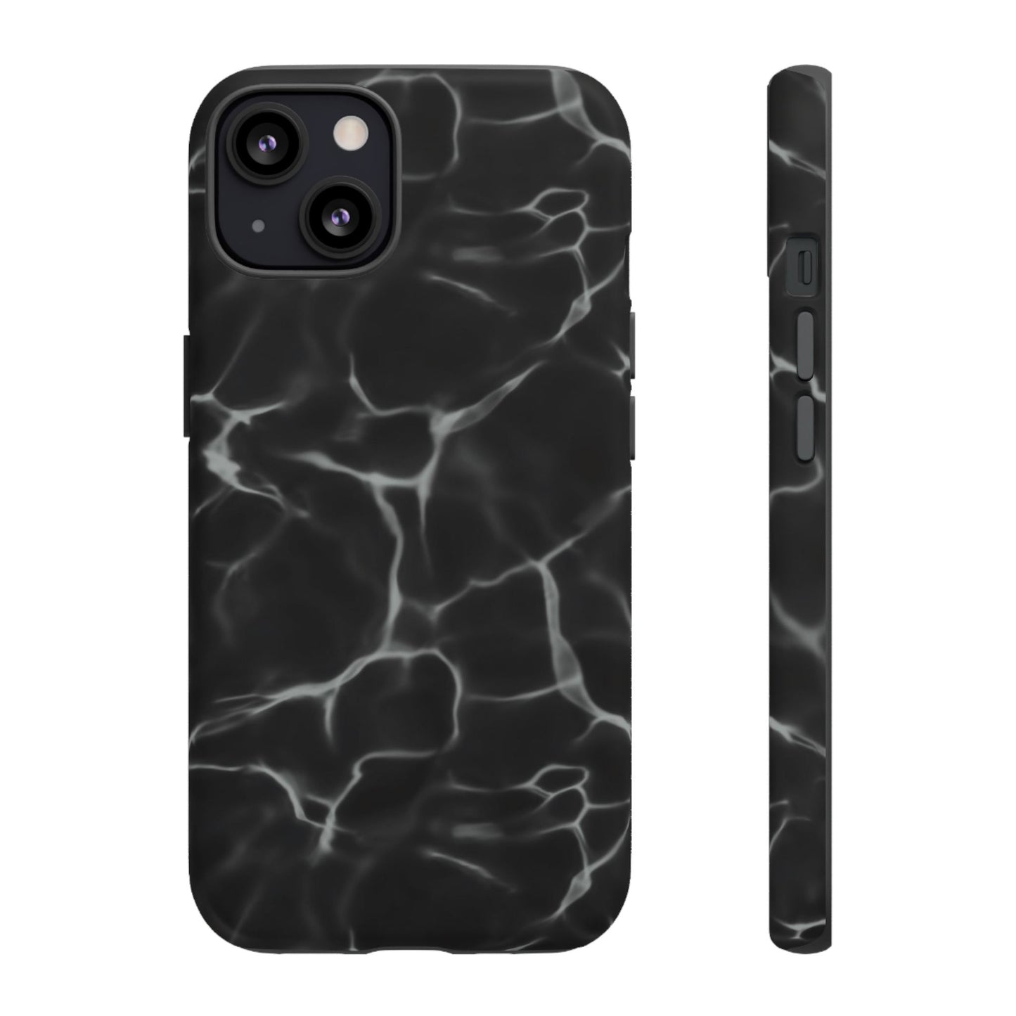 Marble Phone Case Black White