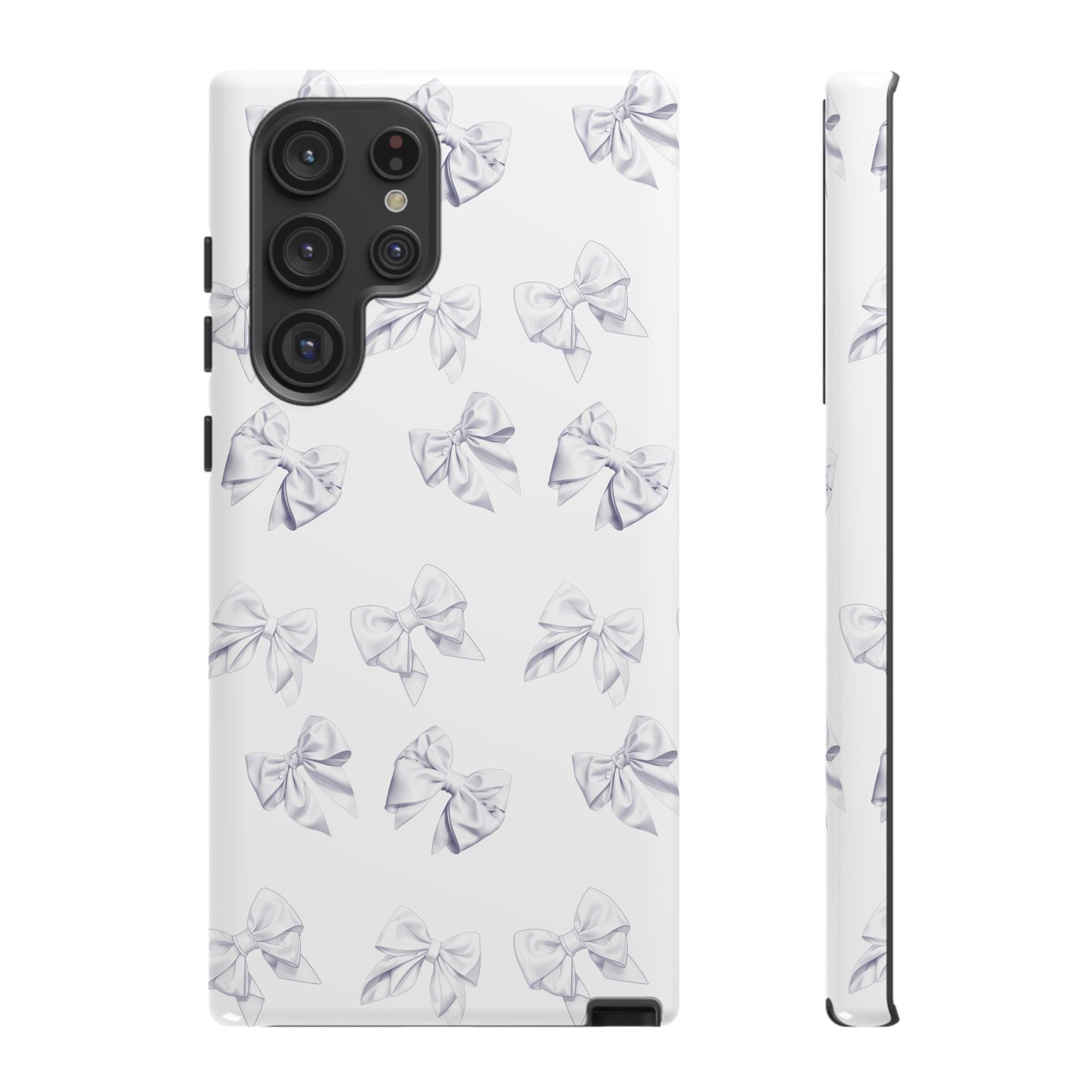 Bow Phone Case White on White