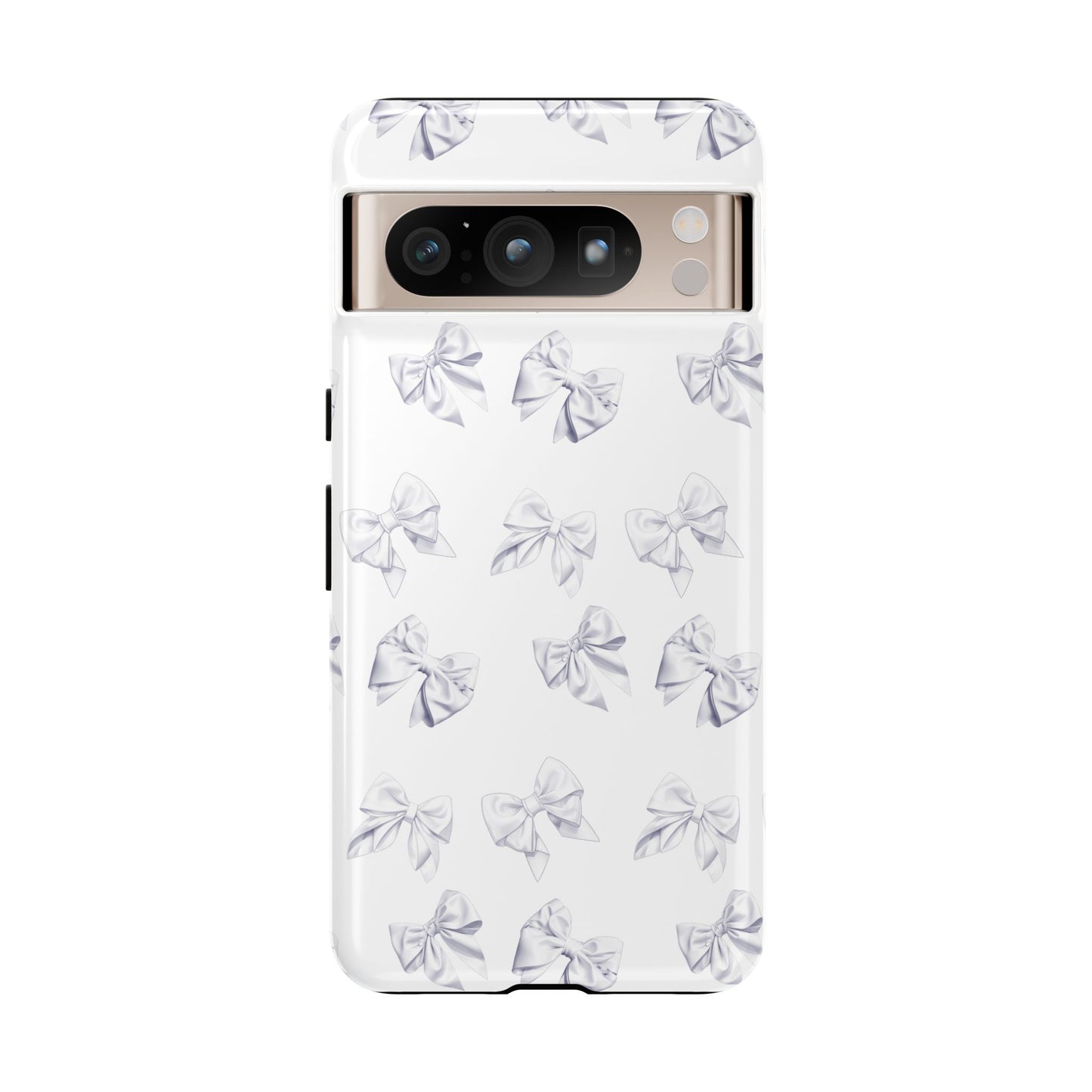 Bow Phone Case White on White