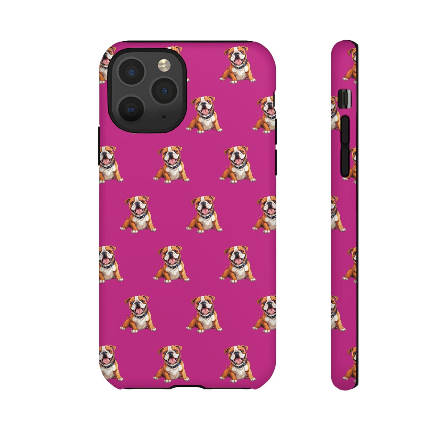 Bulldog Phone Case Pink