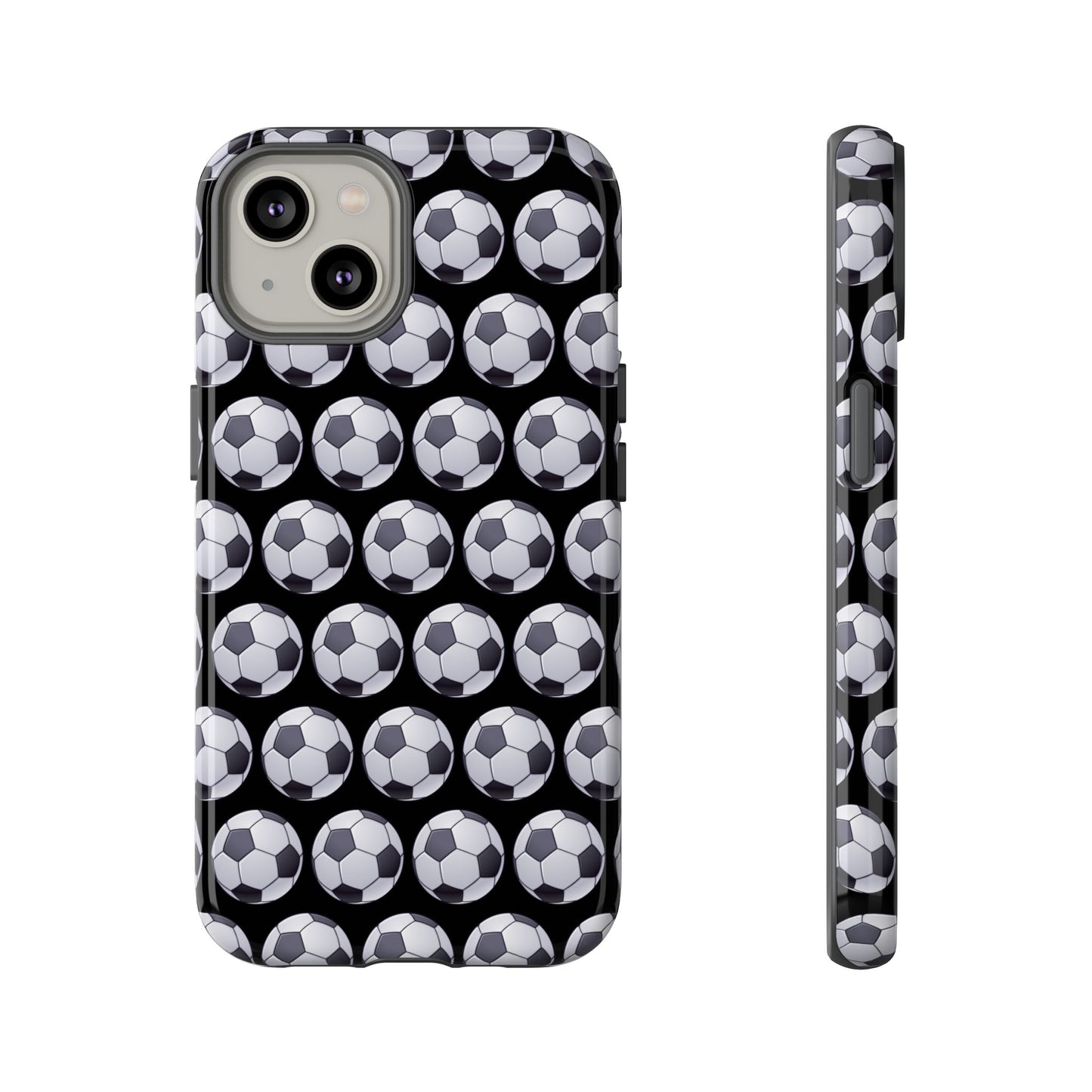 Soccer Ball Phone Case Black