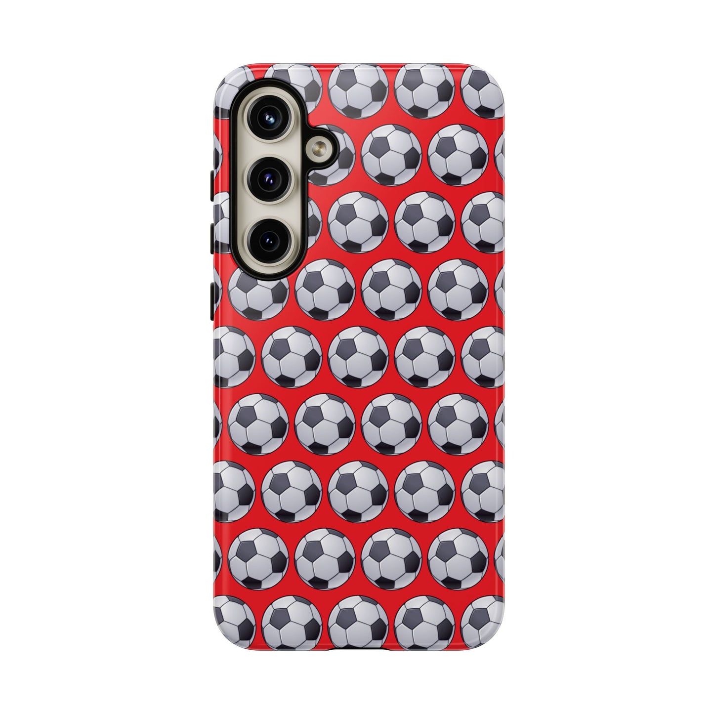 Soccer Ball Phone Case Red