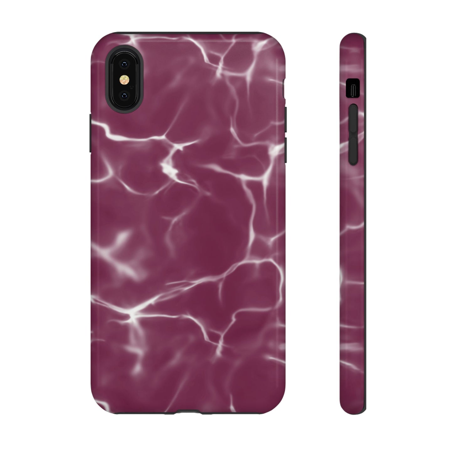 Marble Print Phone Case Maroon