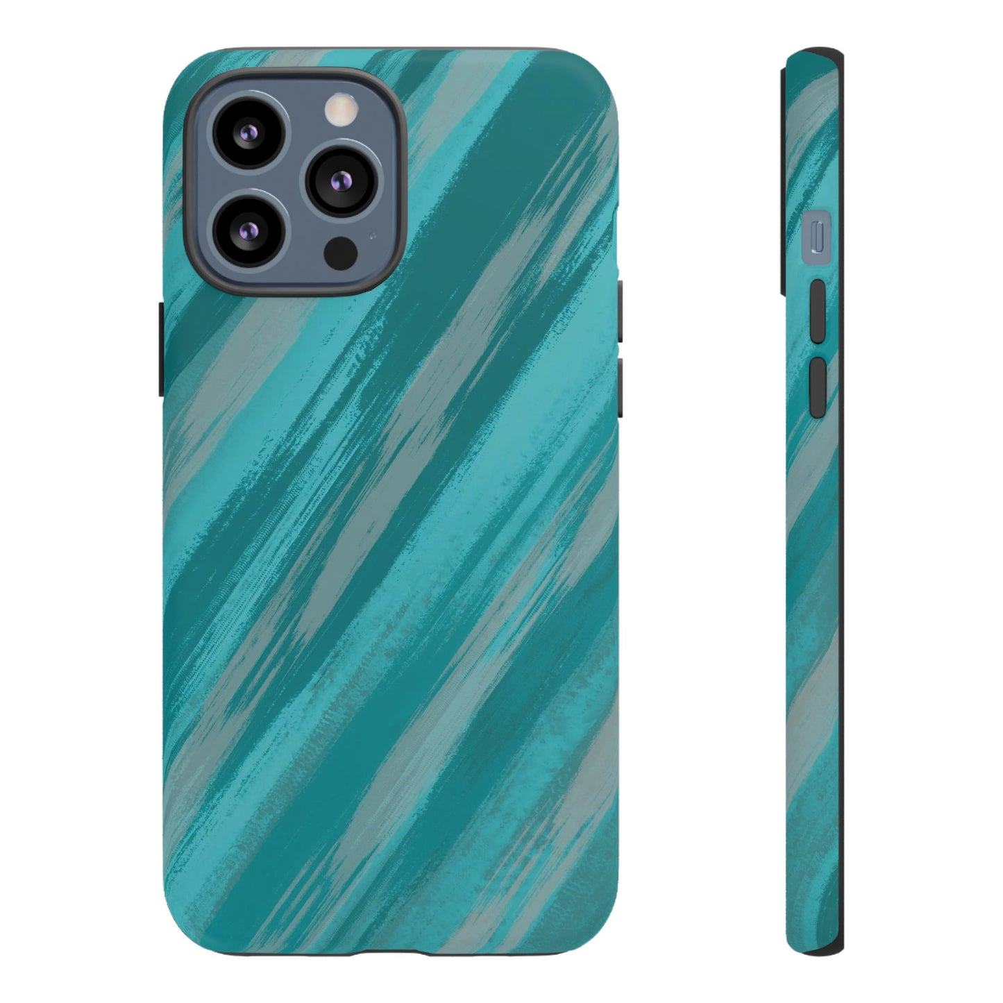 Striped Phone Case Aqua