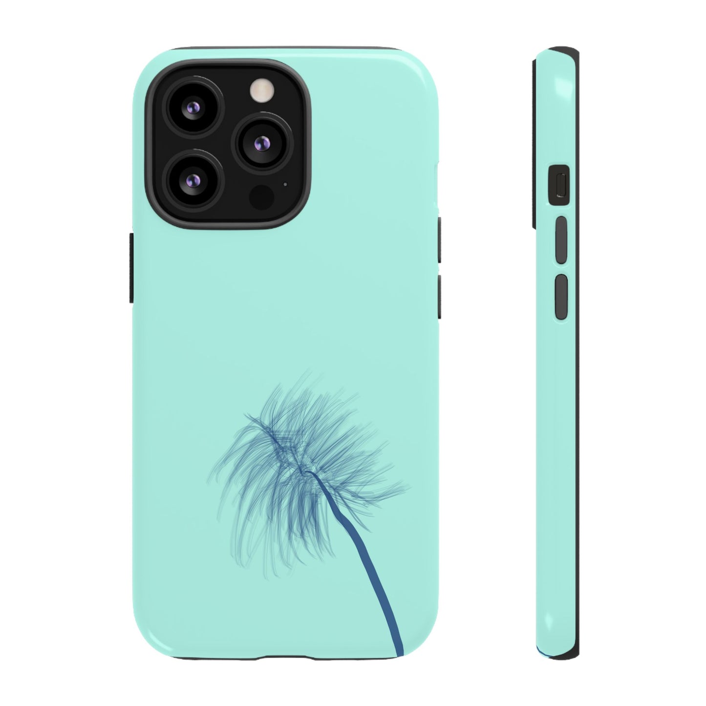 Dandelion Blowball Phone Case Aqua