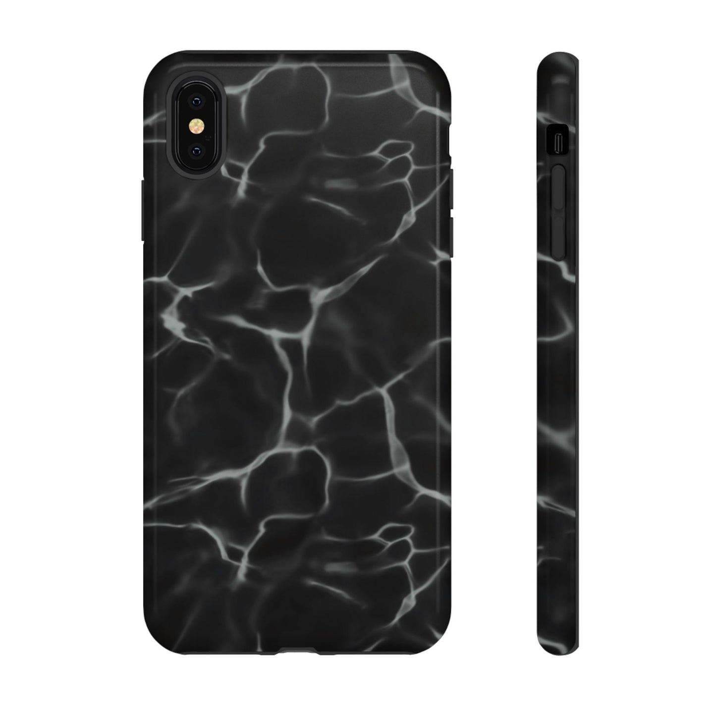 Marble Phone Case Black White