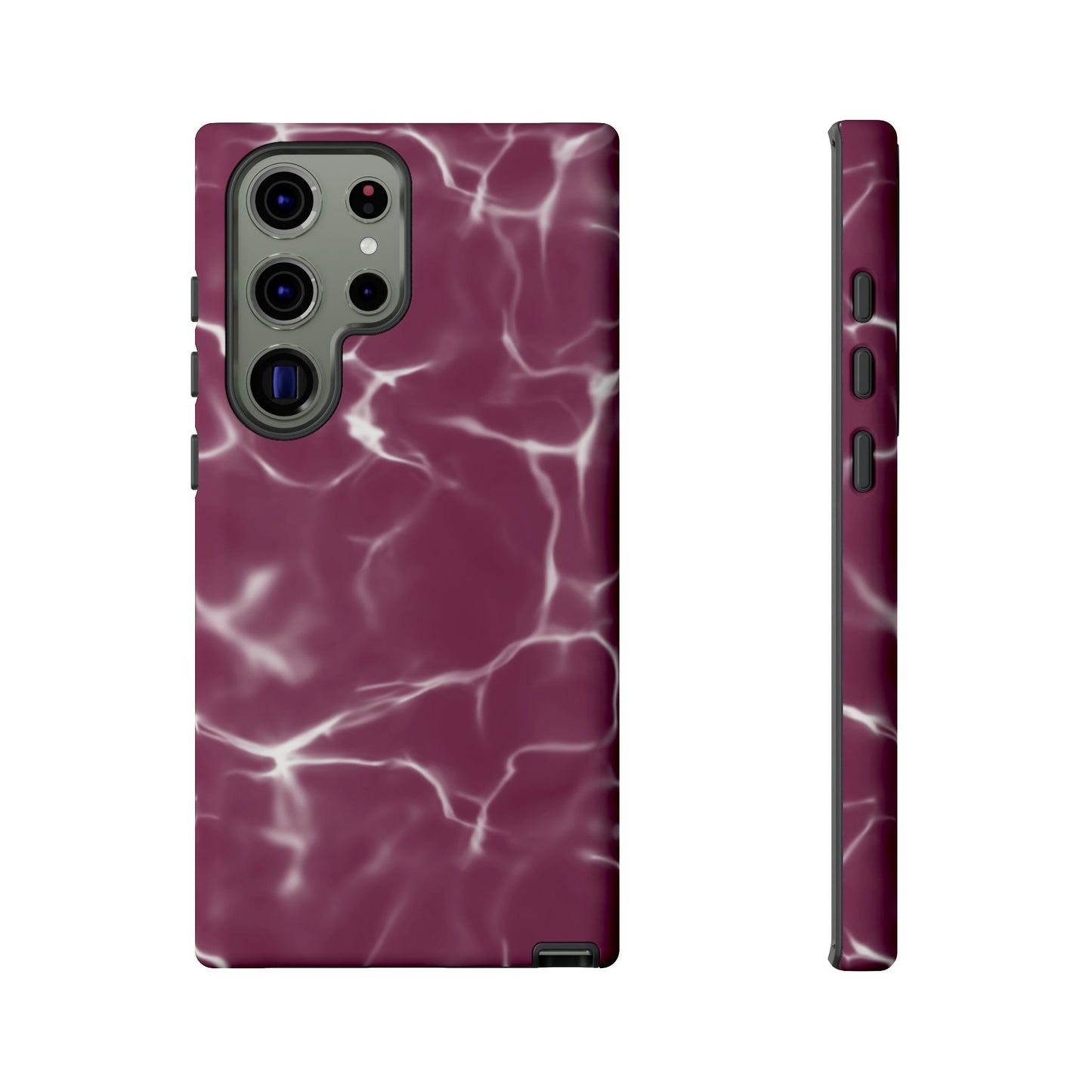 Marble Print Phone Case Maroon