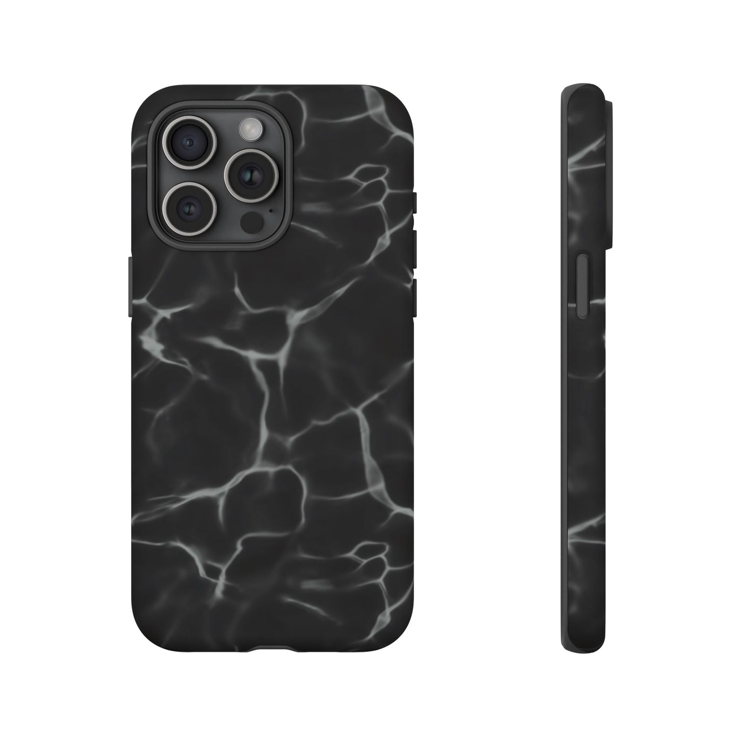 Marble Phone Case Black White