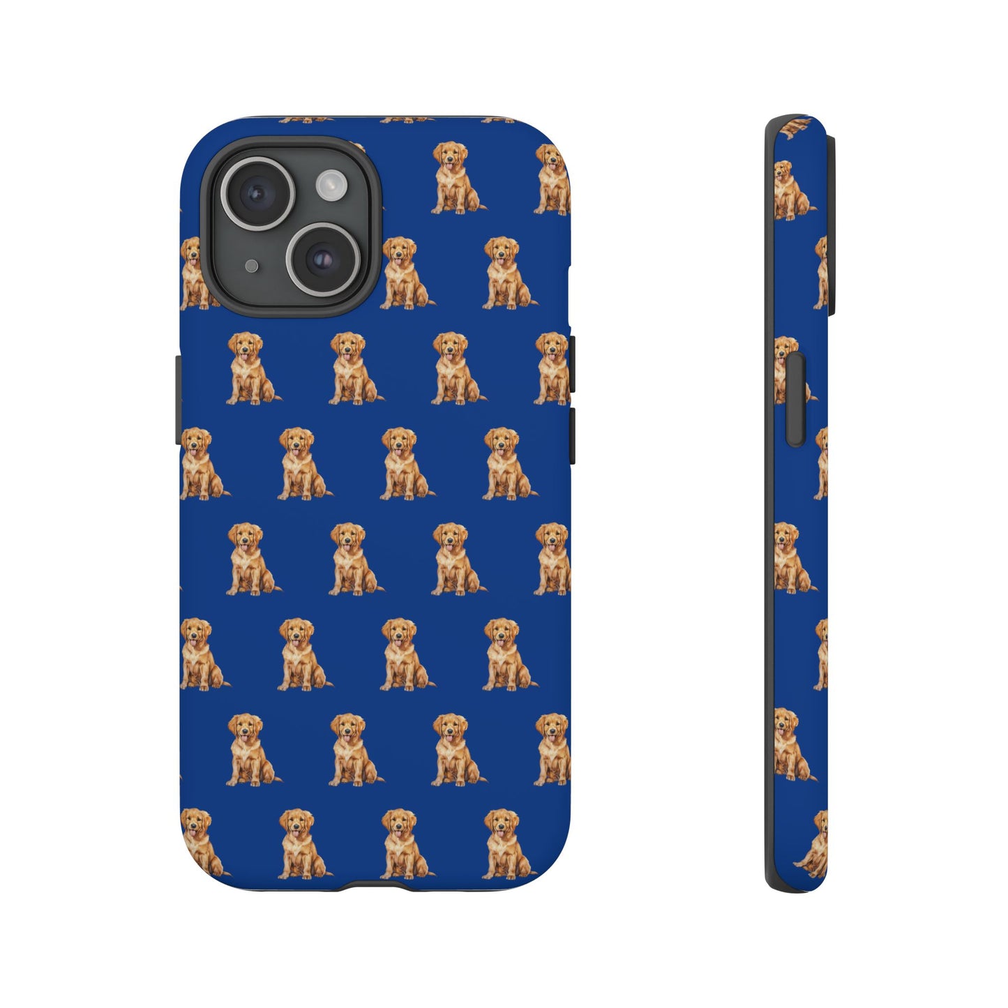 Golden Retriever Phone Case Blue