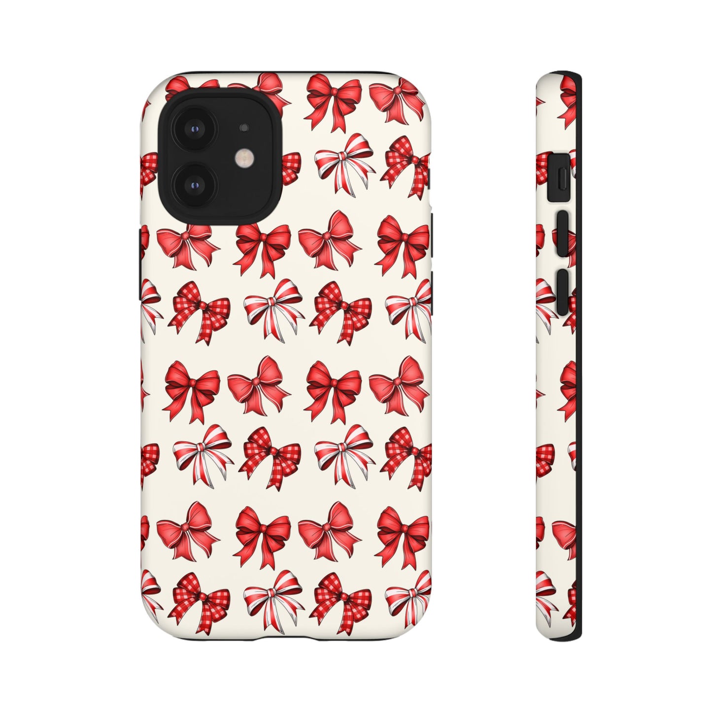 Christmas Bow Phone Case Cream