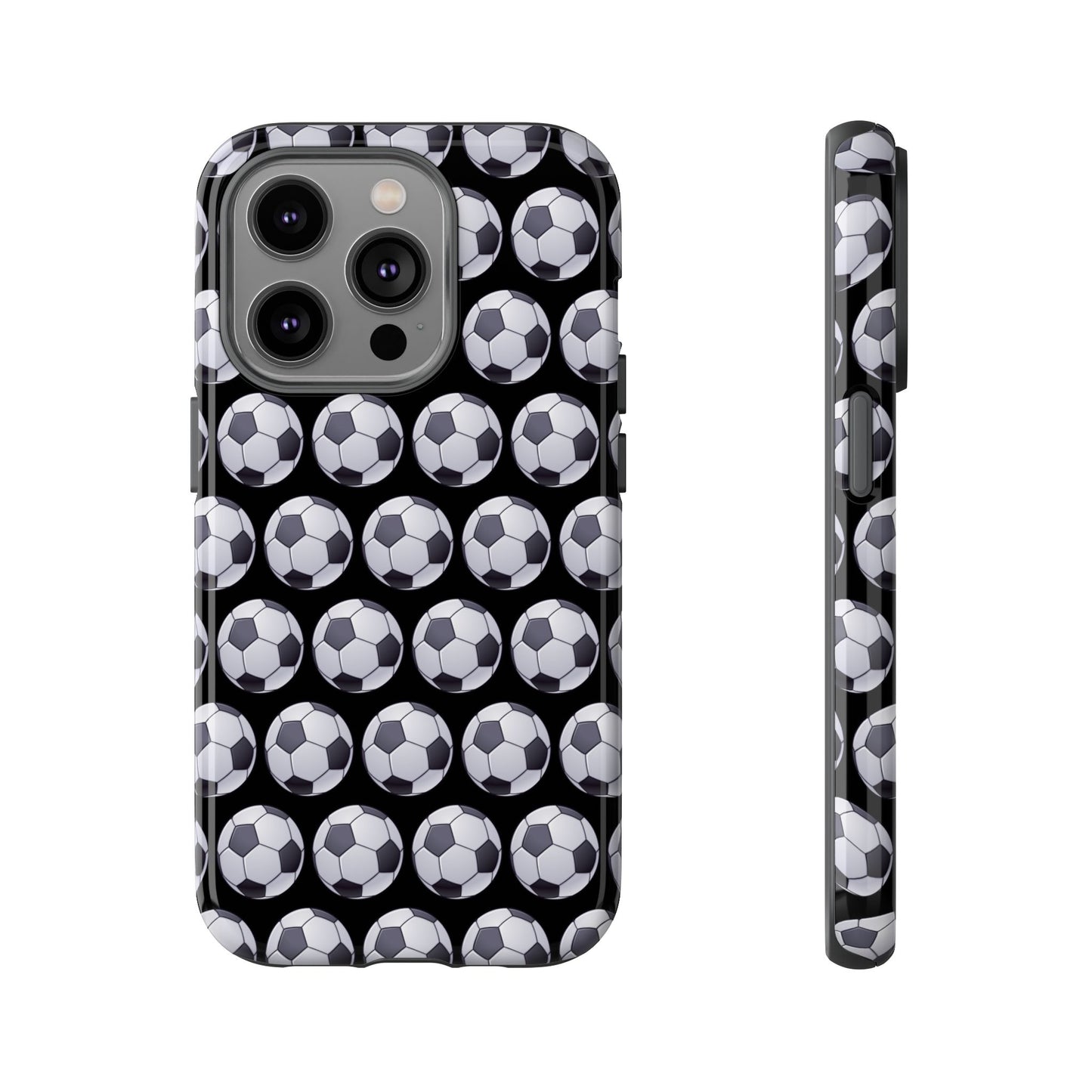 Soccer Ball Phone Case Black