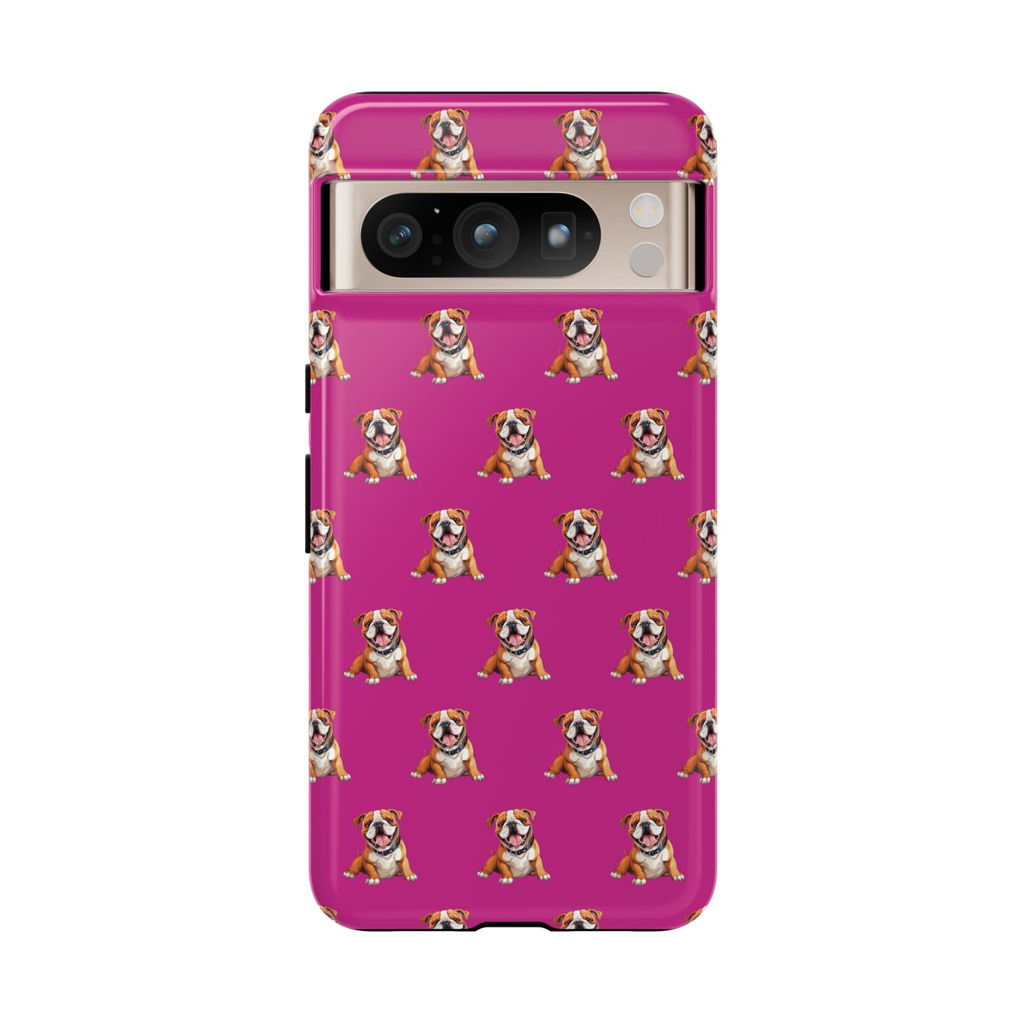 Bulldog Phone Case Pink