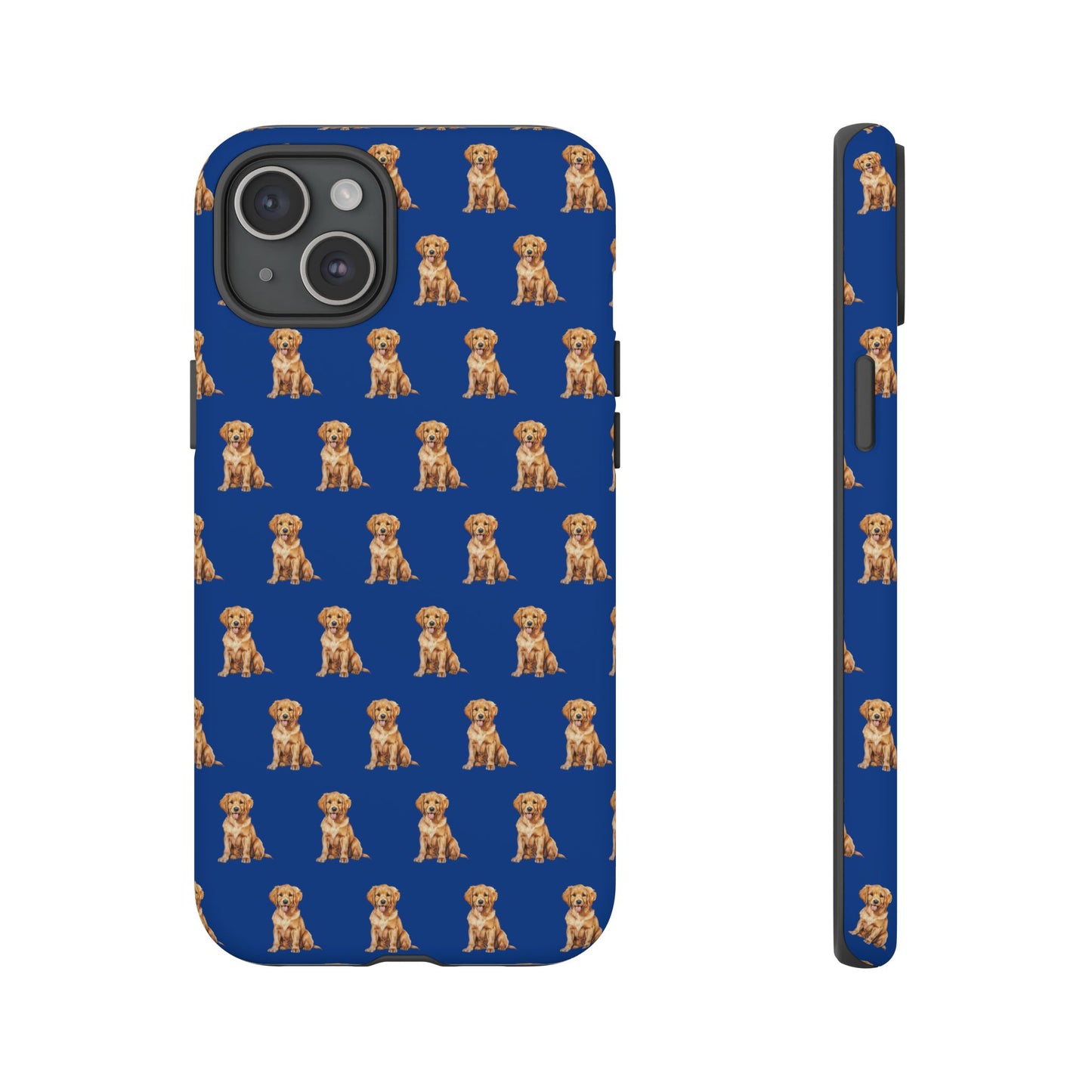 Golden Retriever Phone Case Blue