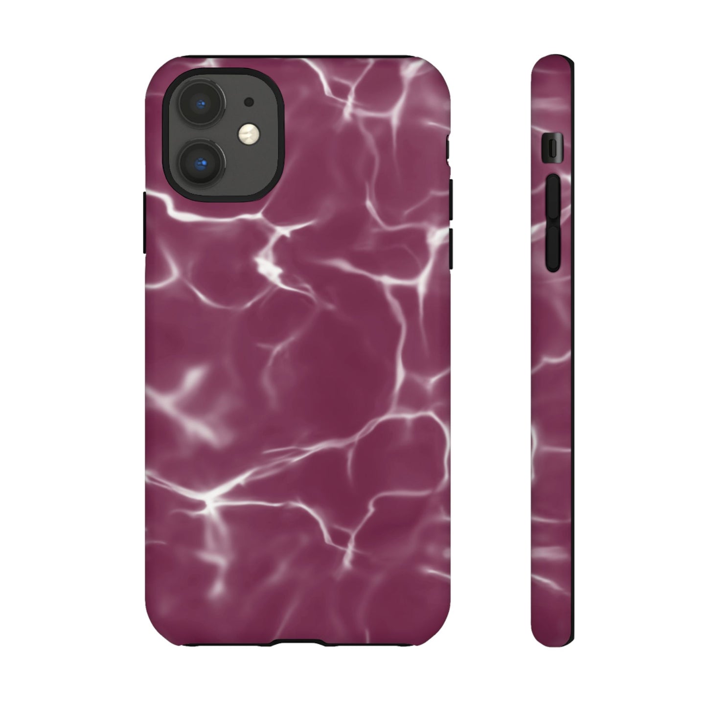 Marble Print Phone Case Maroon