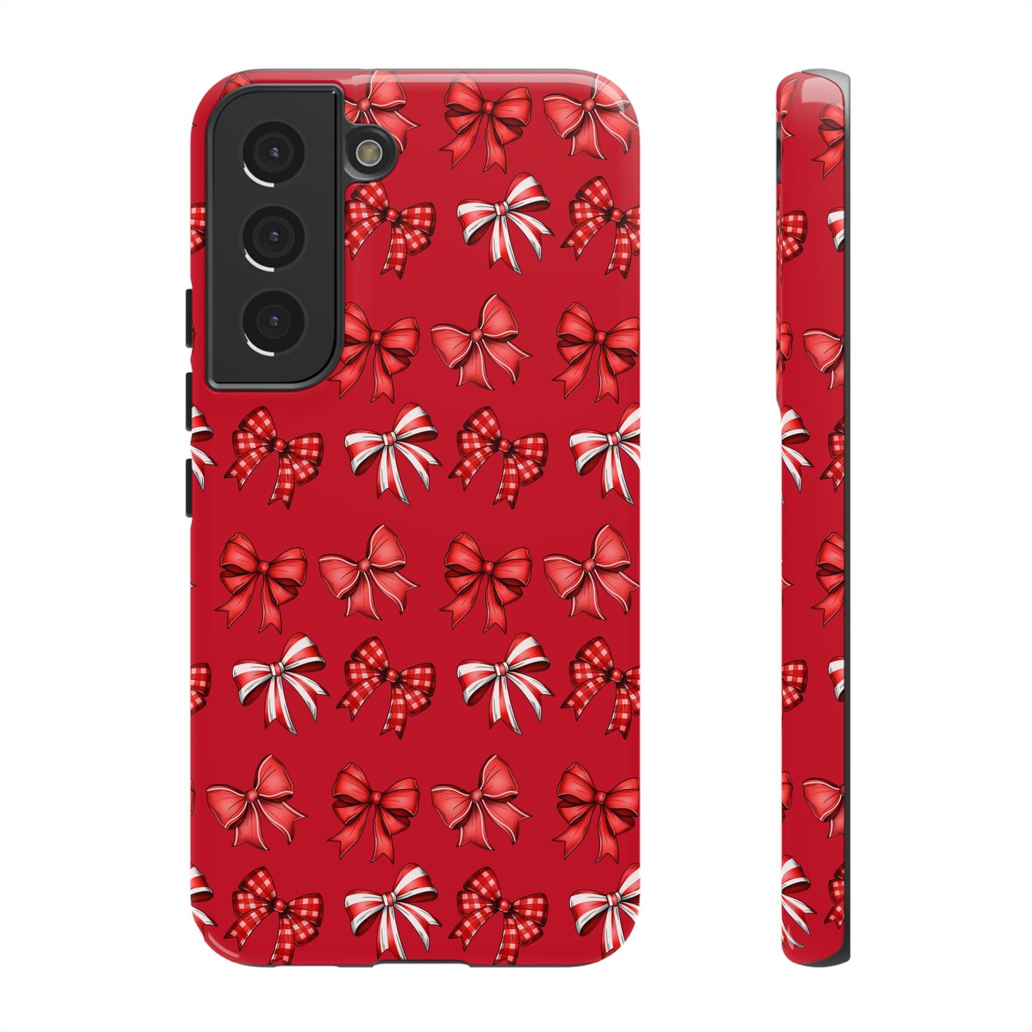 Christmas Bow Phone Case Red