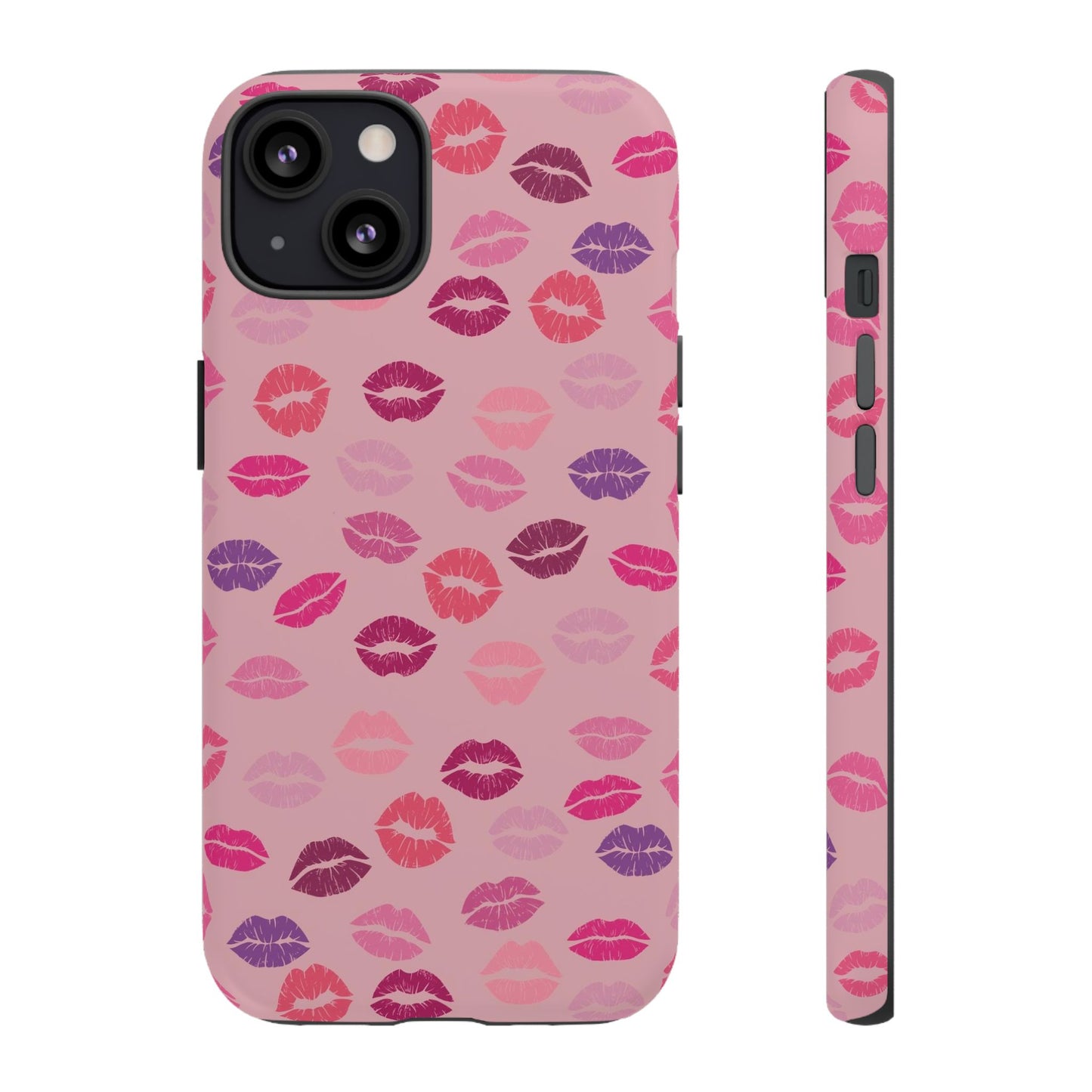 Lipstick Kisses Phone Case Pink