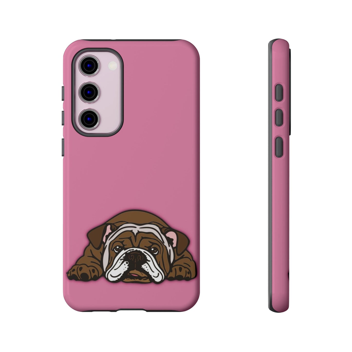 Bulldog Phone Case Pink