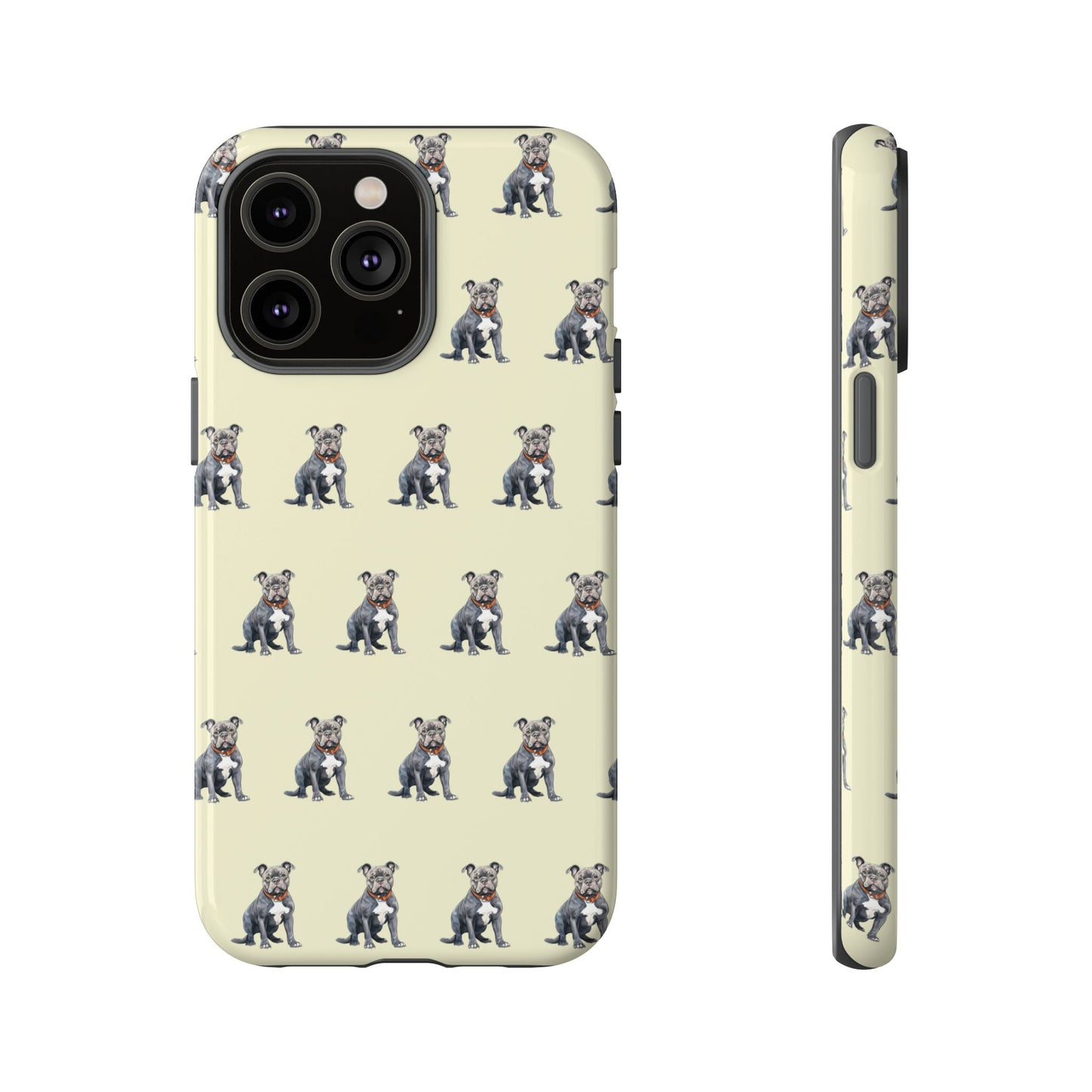 Pitbull Phone Case Cream