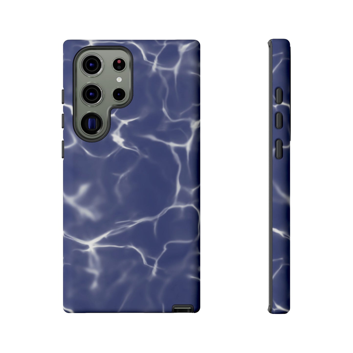 Marble Print Phone Case Dark Blue