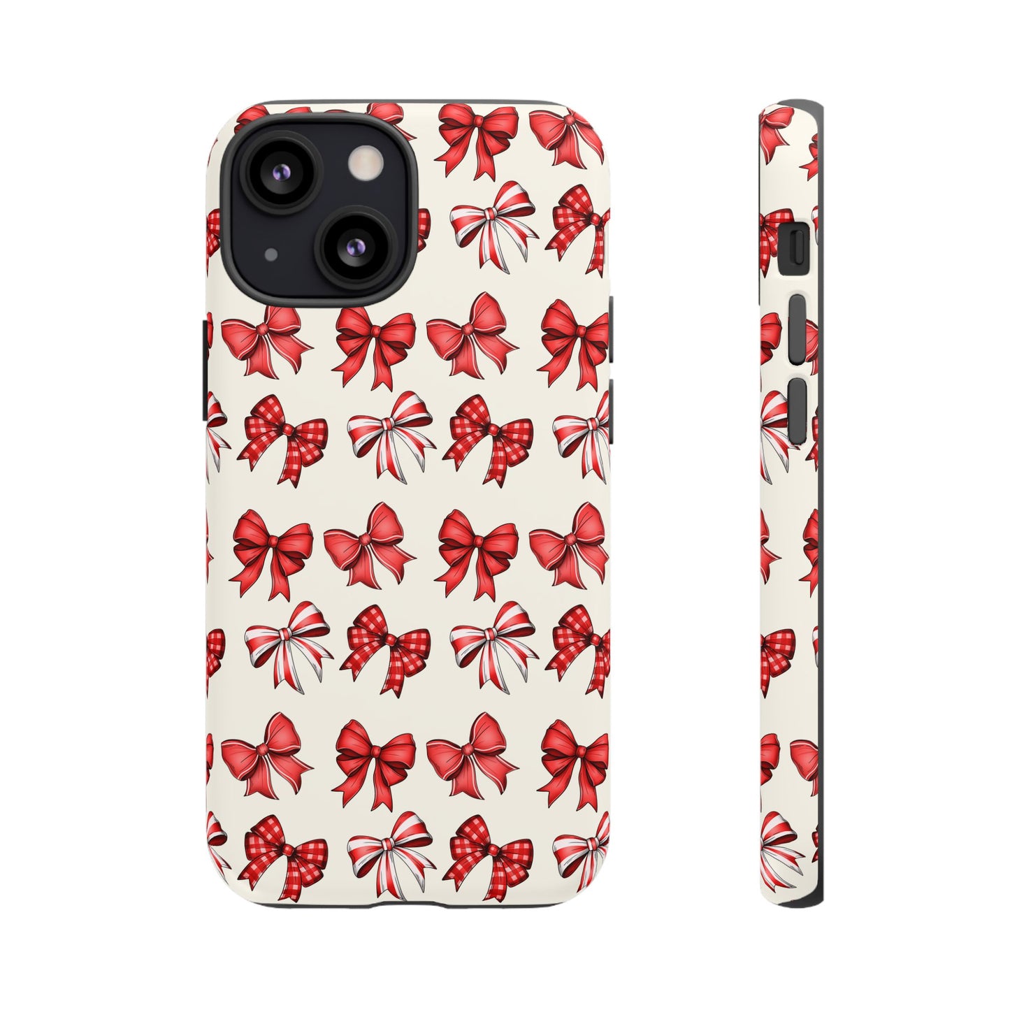 Christmas Bow Phone Case Cream