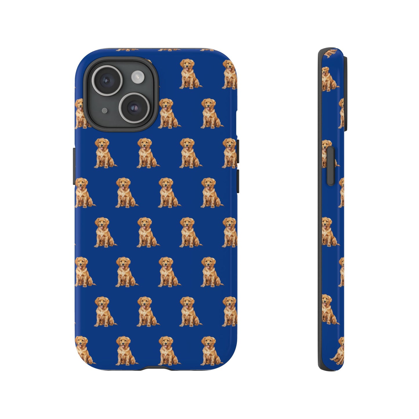 Golden Retriever Phone Case Blue