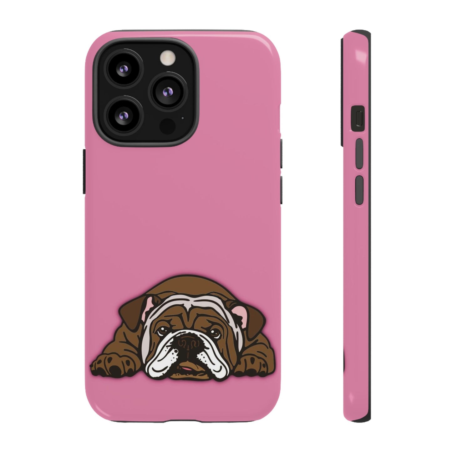 Bulldog Phone Case Pink