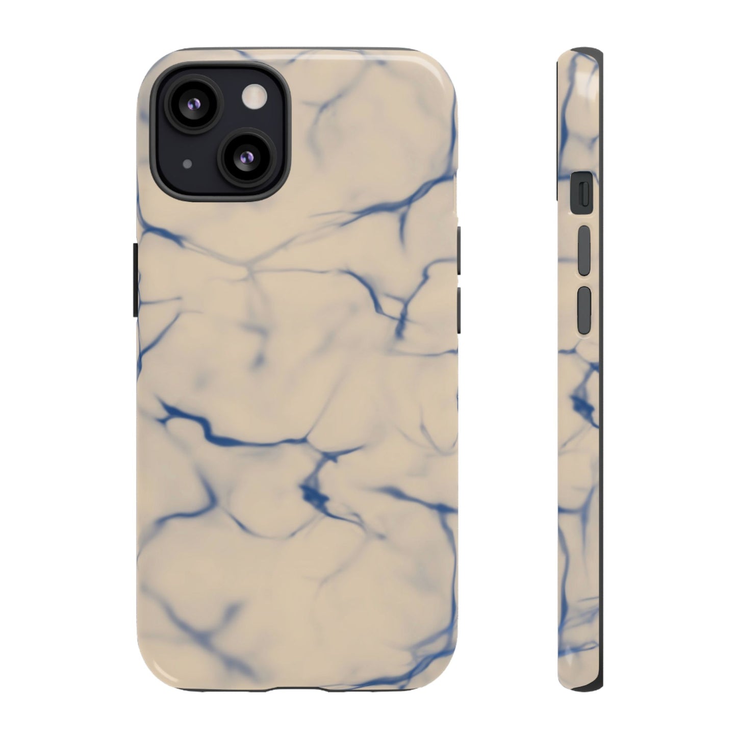 Marble Phone Case Cream Blue